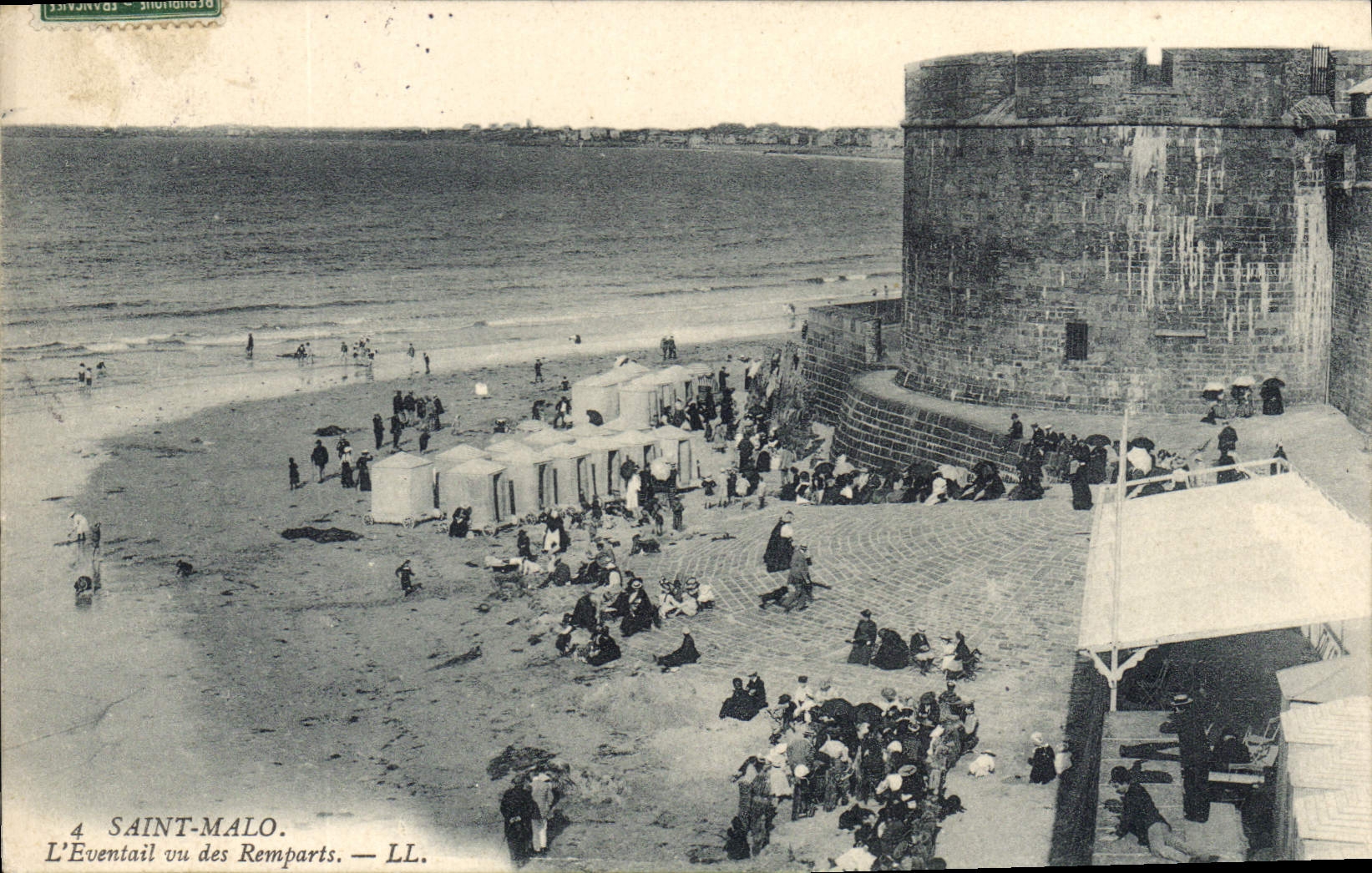 CPA Saint Malo L'Eventail vu des Remparts