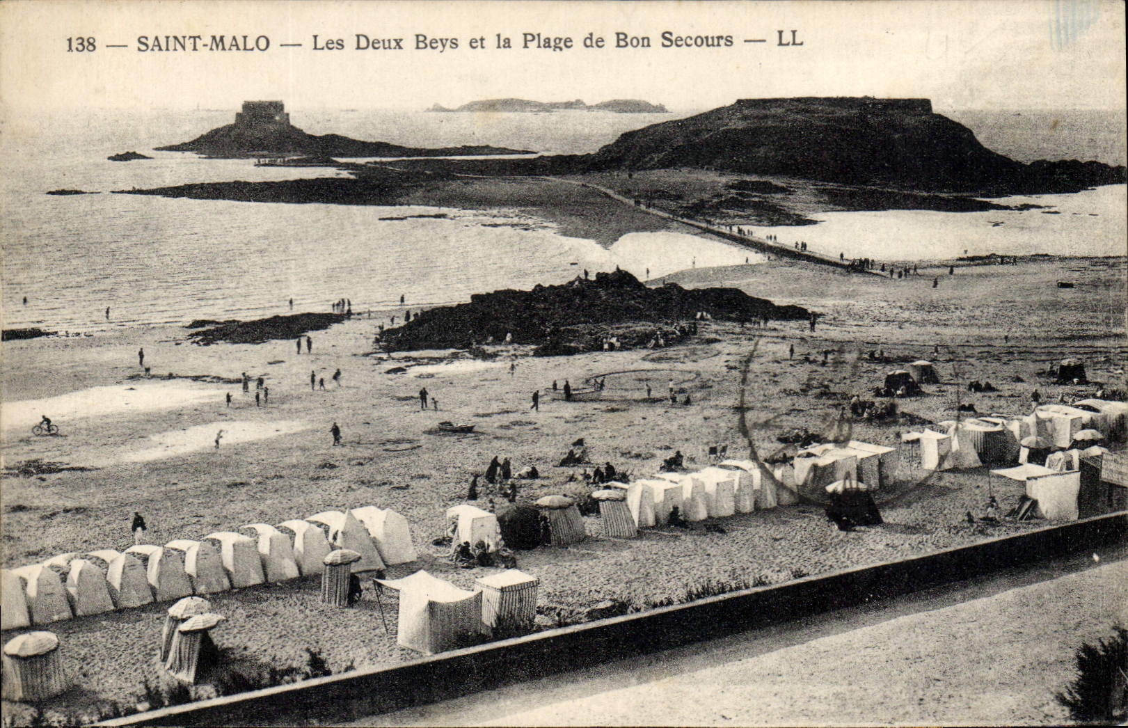 CPA Saint Malo Les DSaux Beys et la Plage de Bon Secours