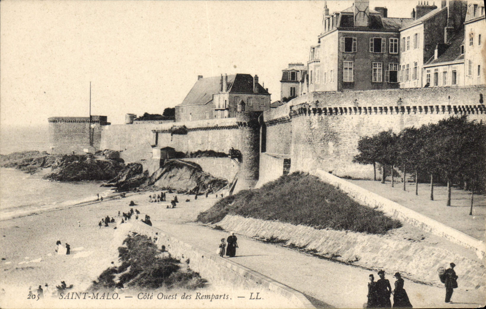 CPA Saint Malo Cote Ouest des Remparts