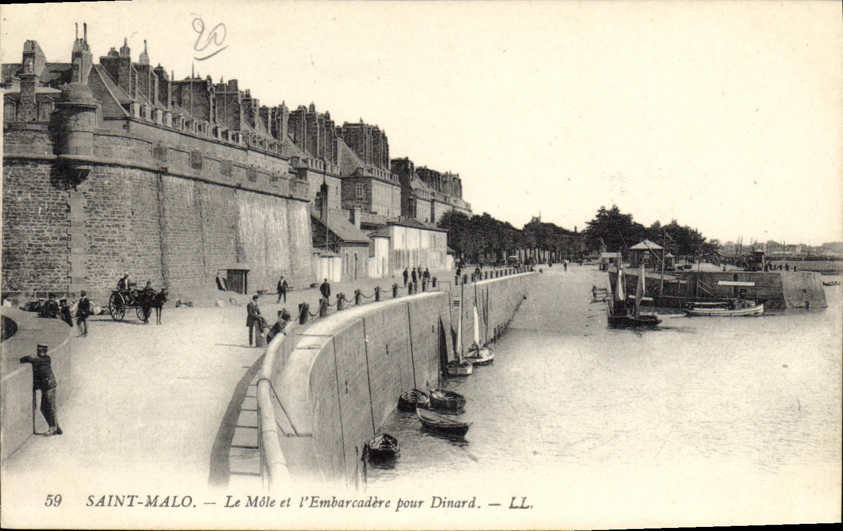 CPA St Malo Le Mole et l'Embarcadere pour Dinard