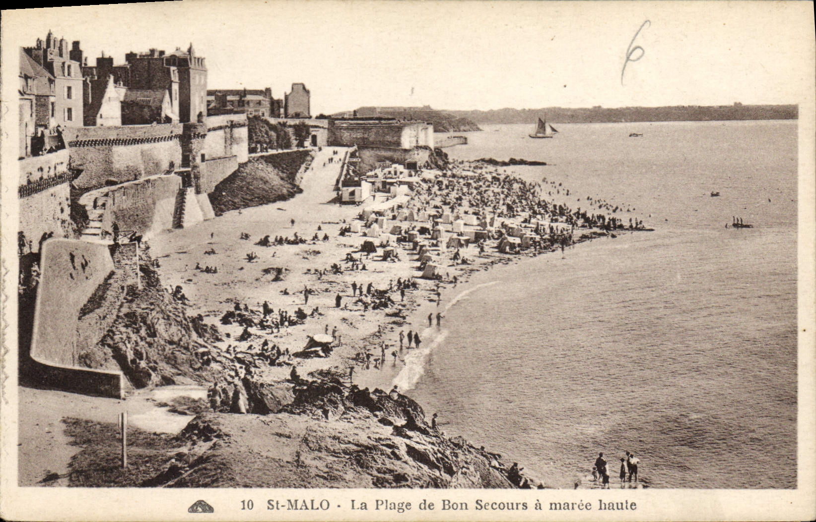 CPA St Malo La Plage de Bon Secours a maree haute