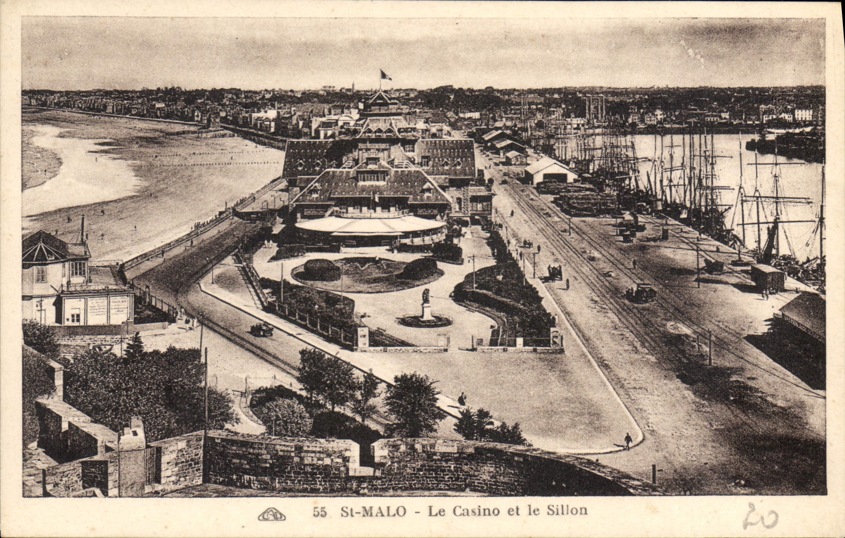 CPA St Malo Le Casino et le Sillon