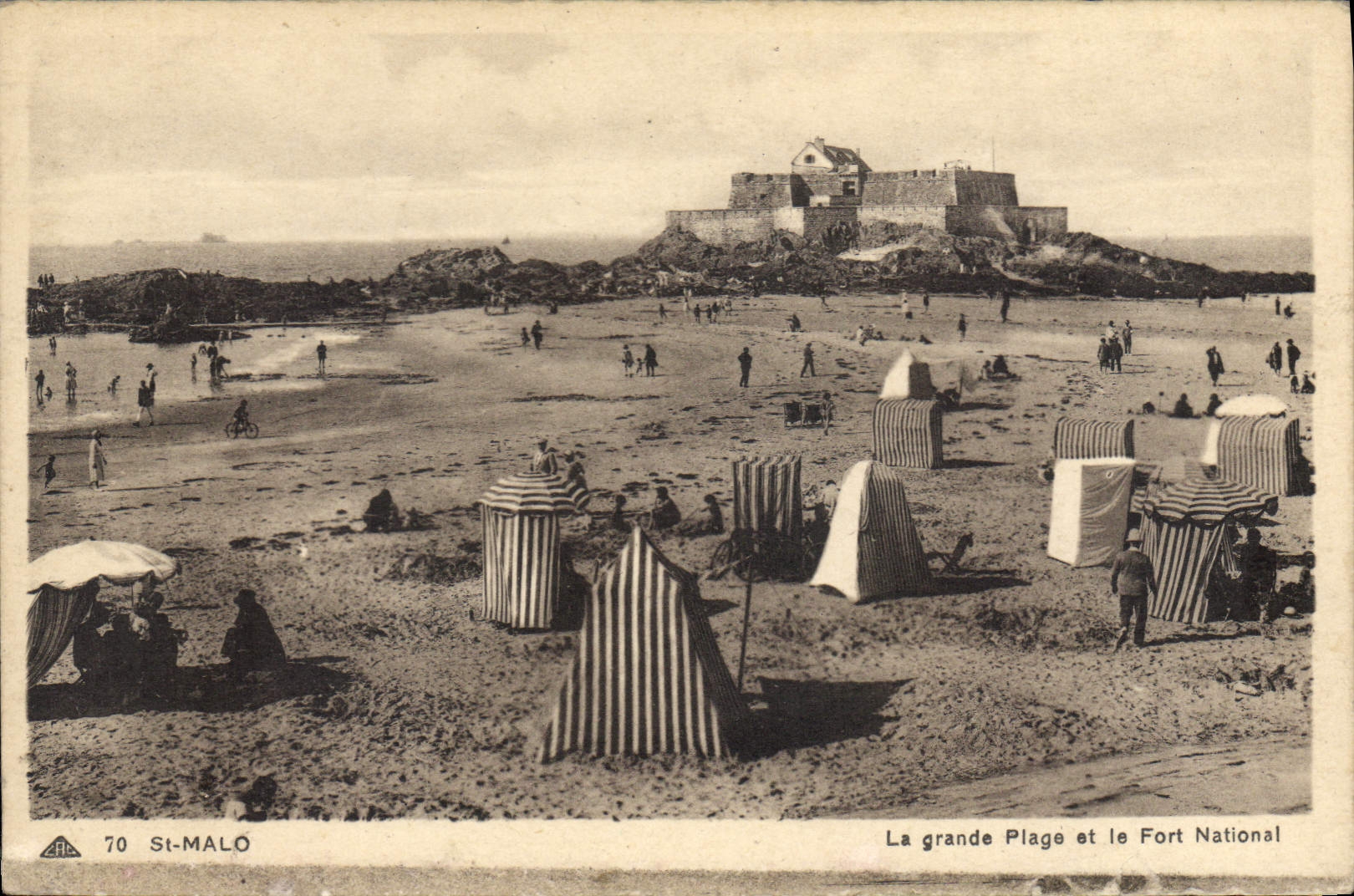 CPA St Malo Le grande Plage et le Fort National