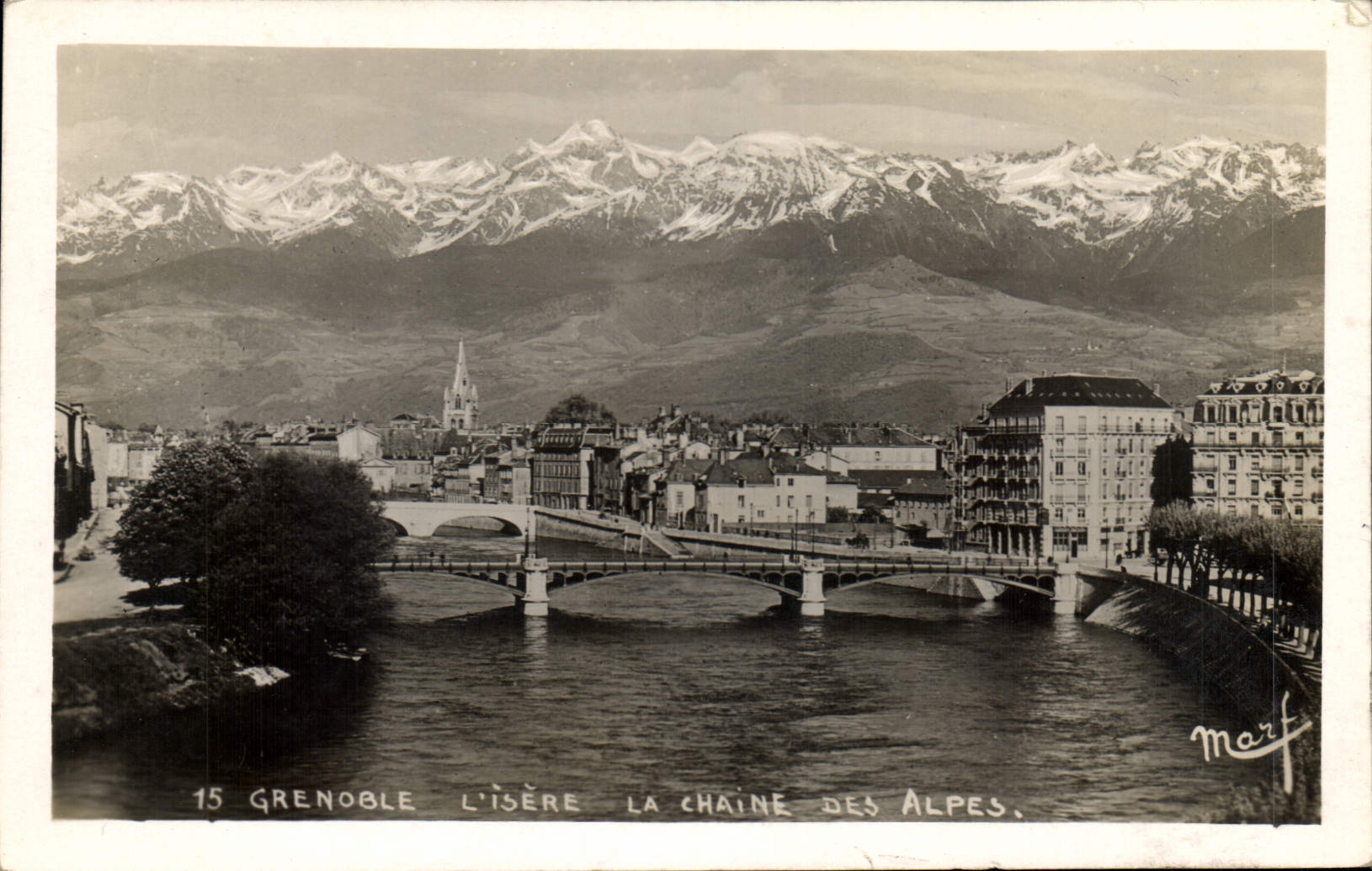 CPA Grenoble L'Isere la Chaine des Alpes