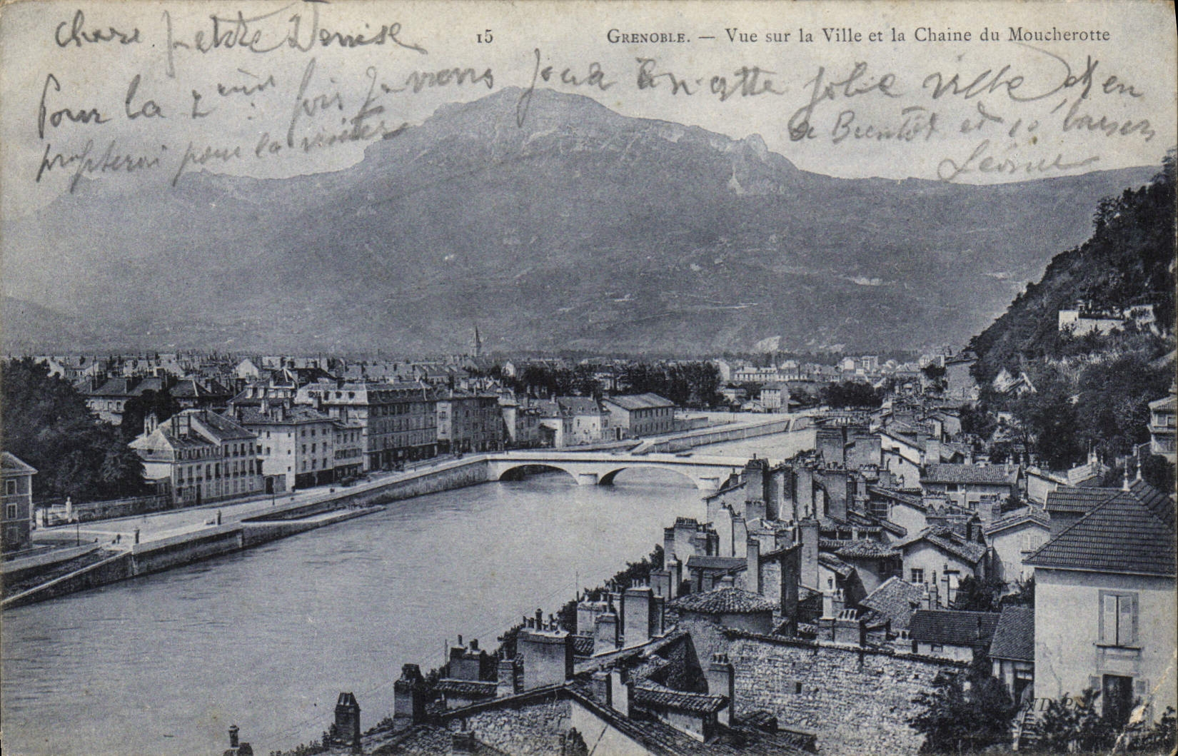 CPA Grenoble Vue sur la Ville et la Chaine du Moucherotte