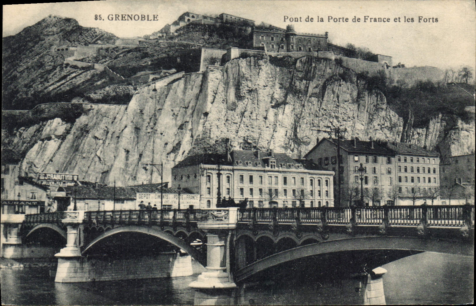 CPA Grenoble Pont de la Porte de France et les Forts
