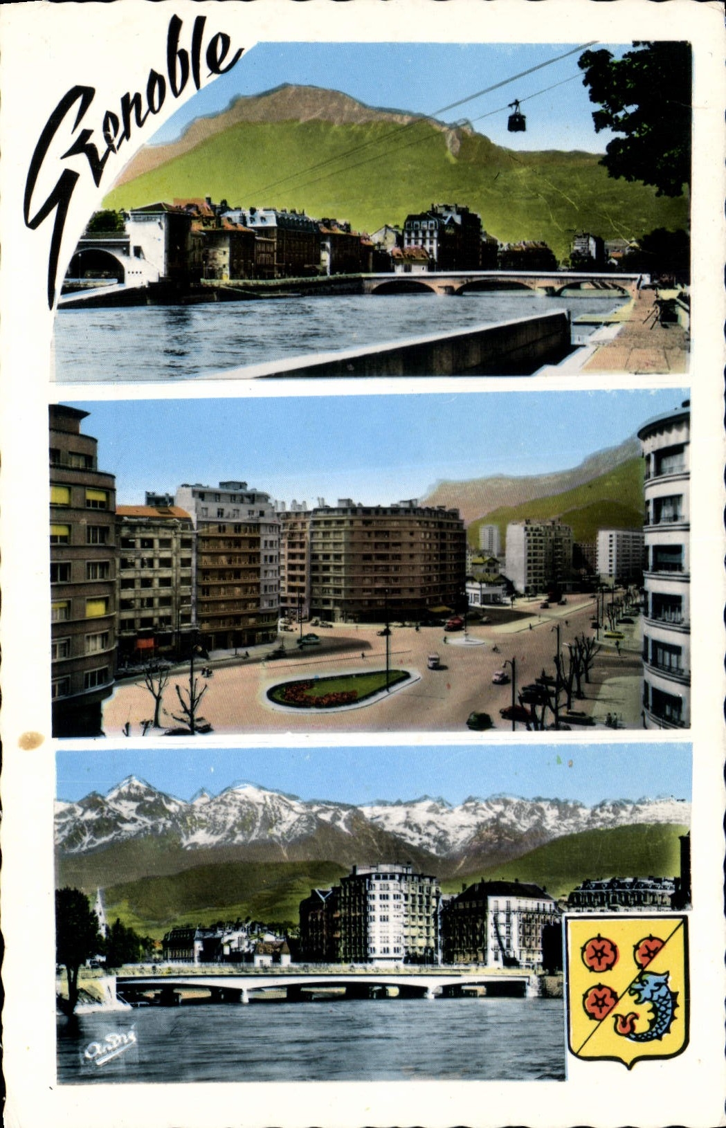 CPA Grenoble Teleferique et Moucherotte Nouveaux Boulevards de Belledonne