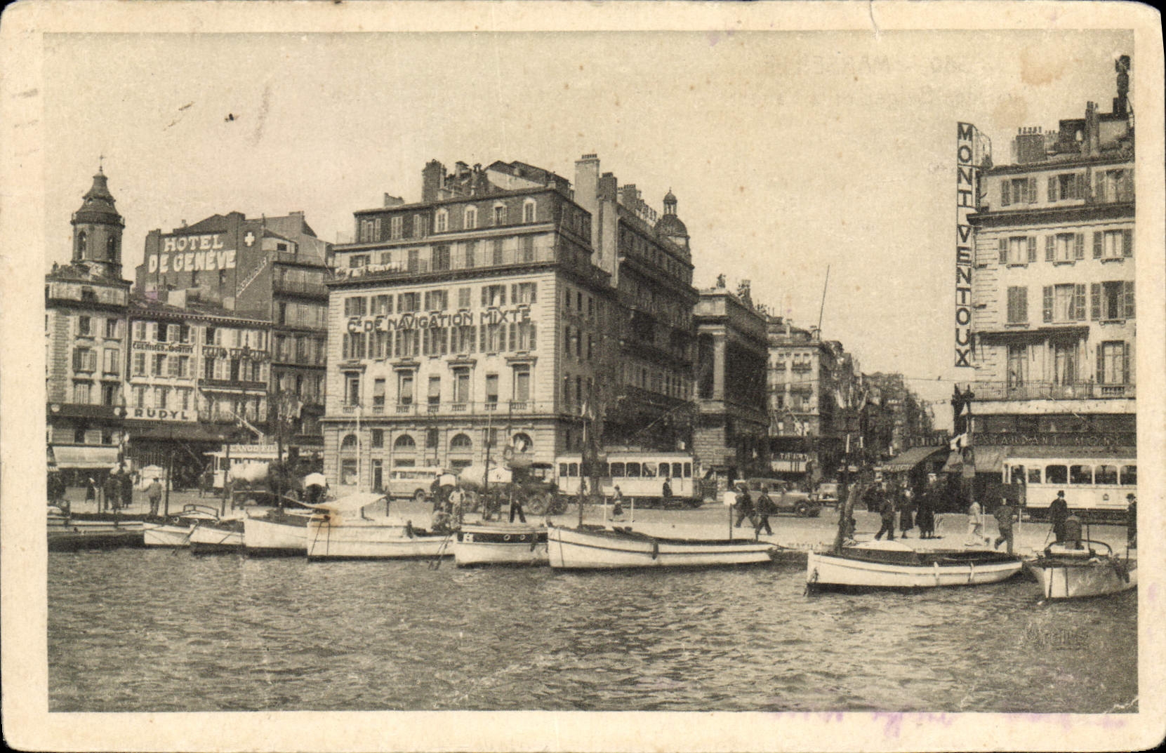CPA Marseille Quai des Belges et la Canebiere