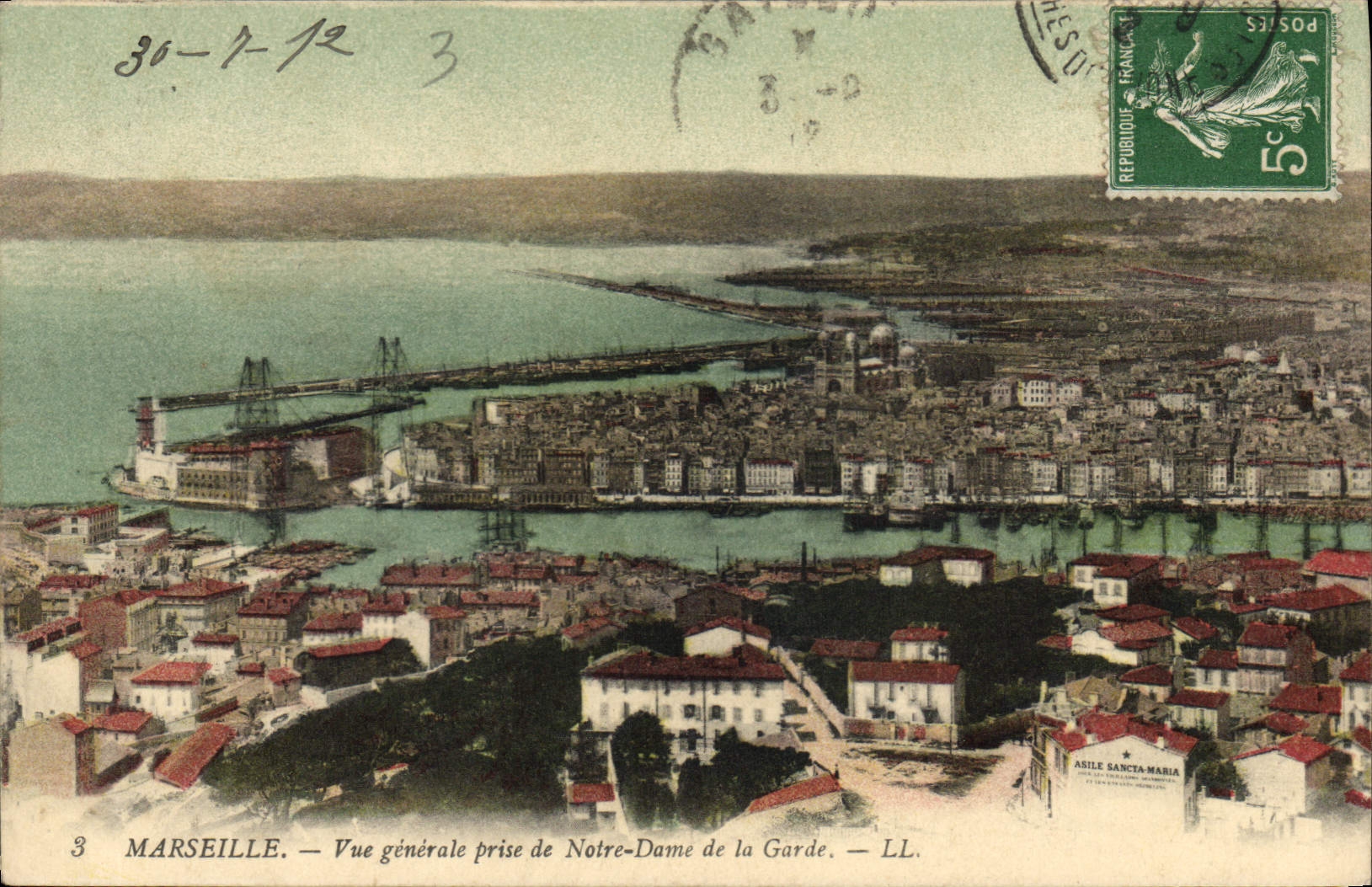CPA Marseille Vue generale prise de Notre Dame de la Garde