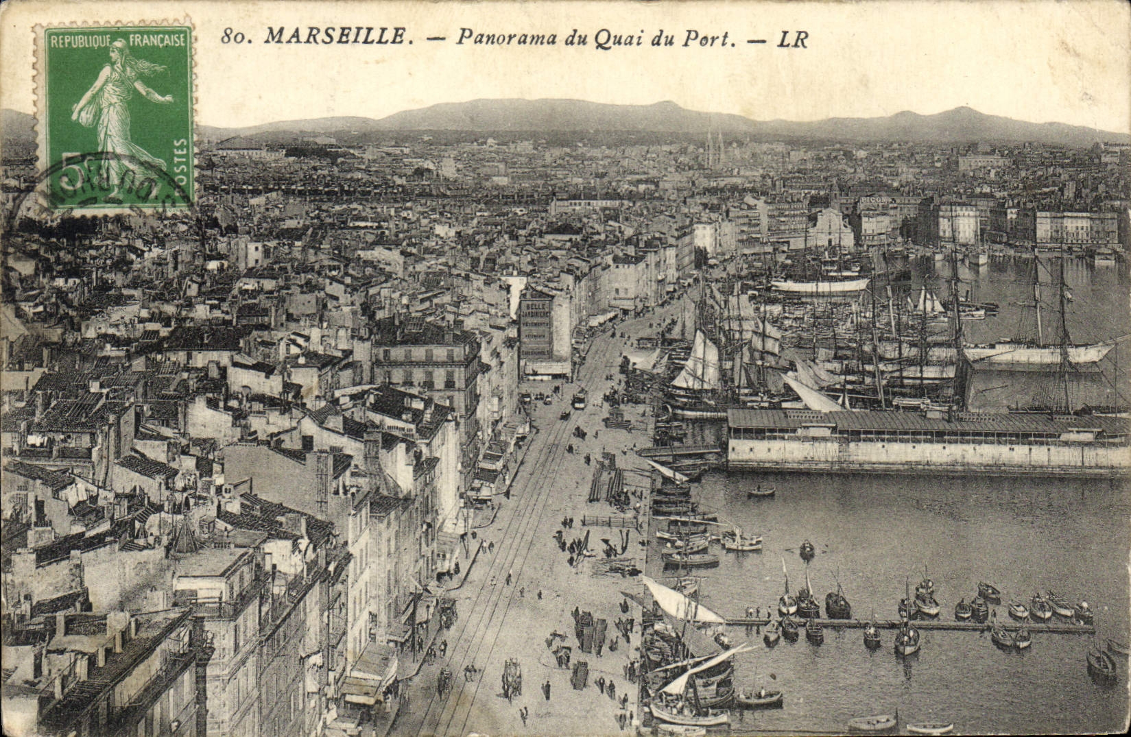 CPA Marseille Panorama du Quai du Port