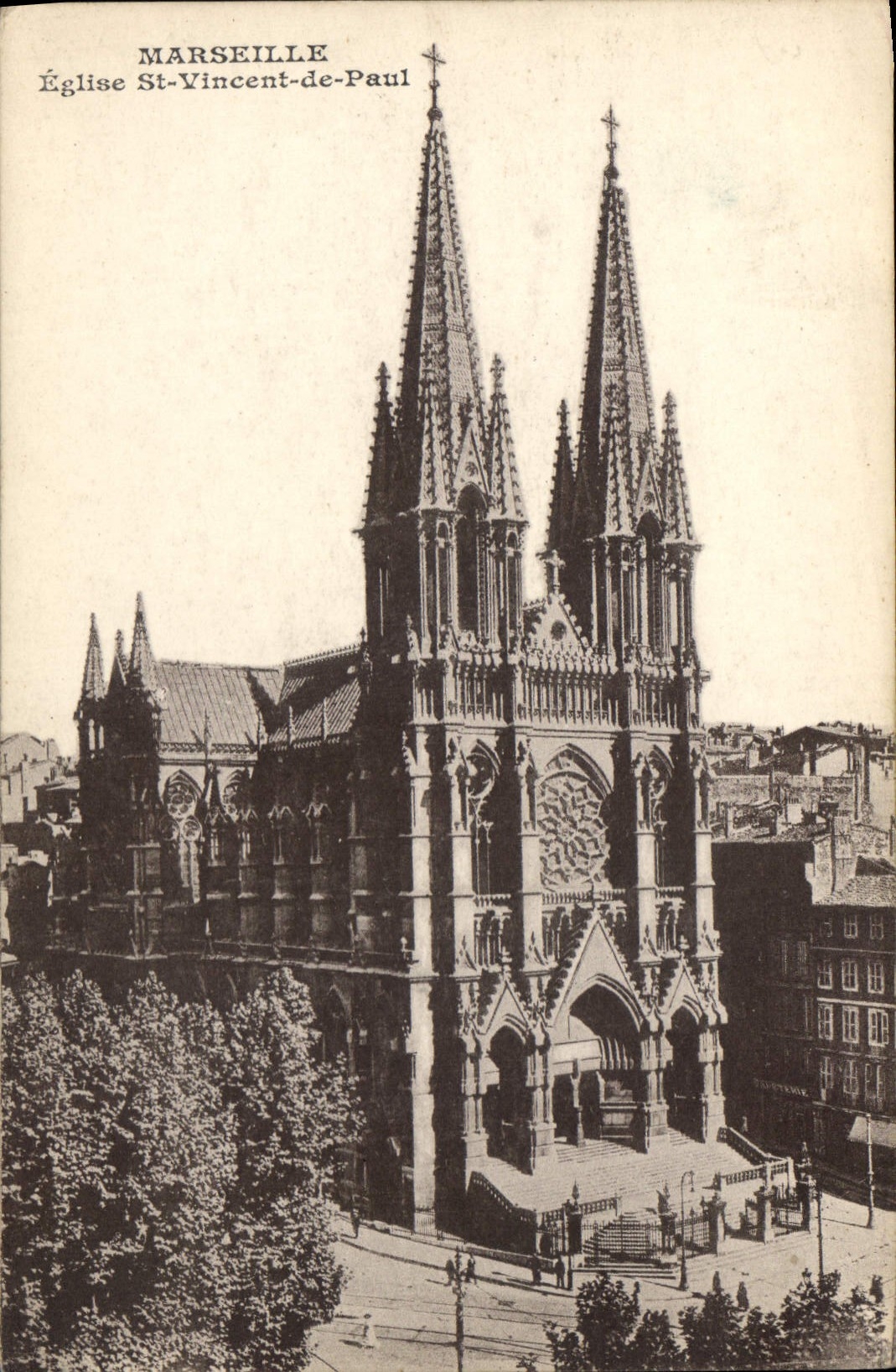 CPA Marseille Eglise St Vincent de Paul