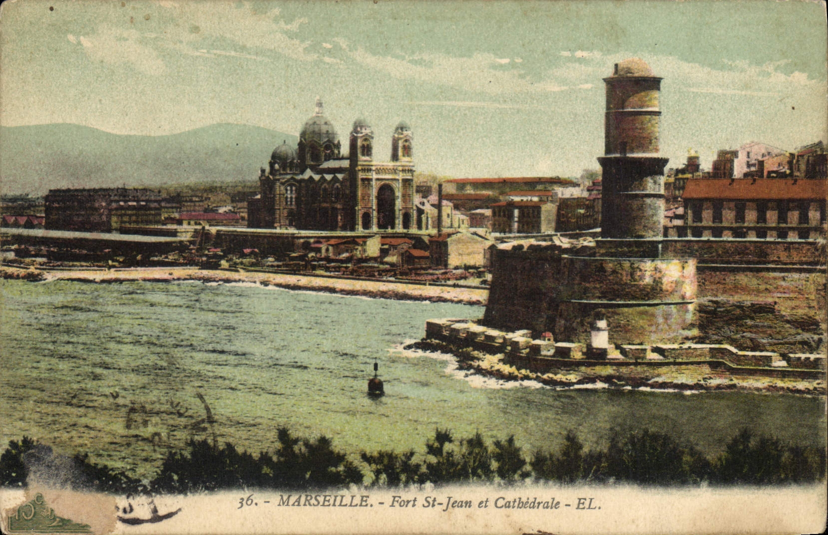 CPA Marseille Fort St Jean et Cathedrale