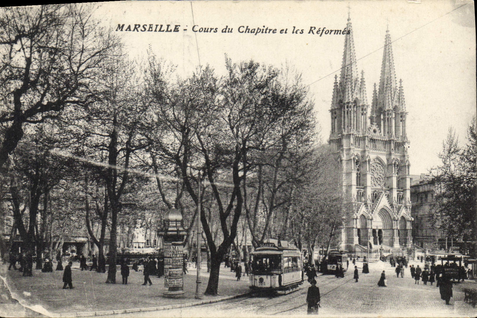 CPA Marseille Cours du Chapitre et les Reformes Tramway