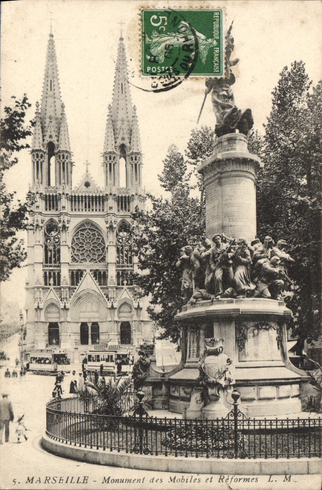 CPA Marseille Monument des Mobiles et Reformes