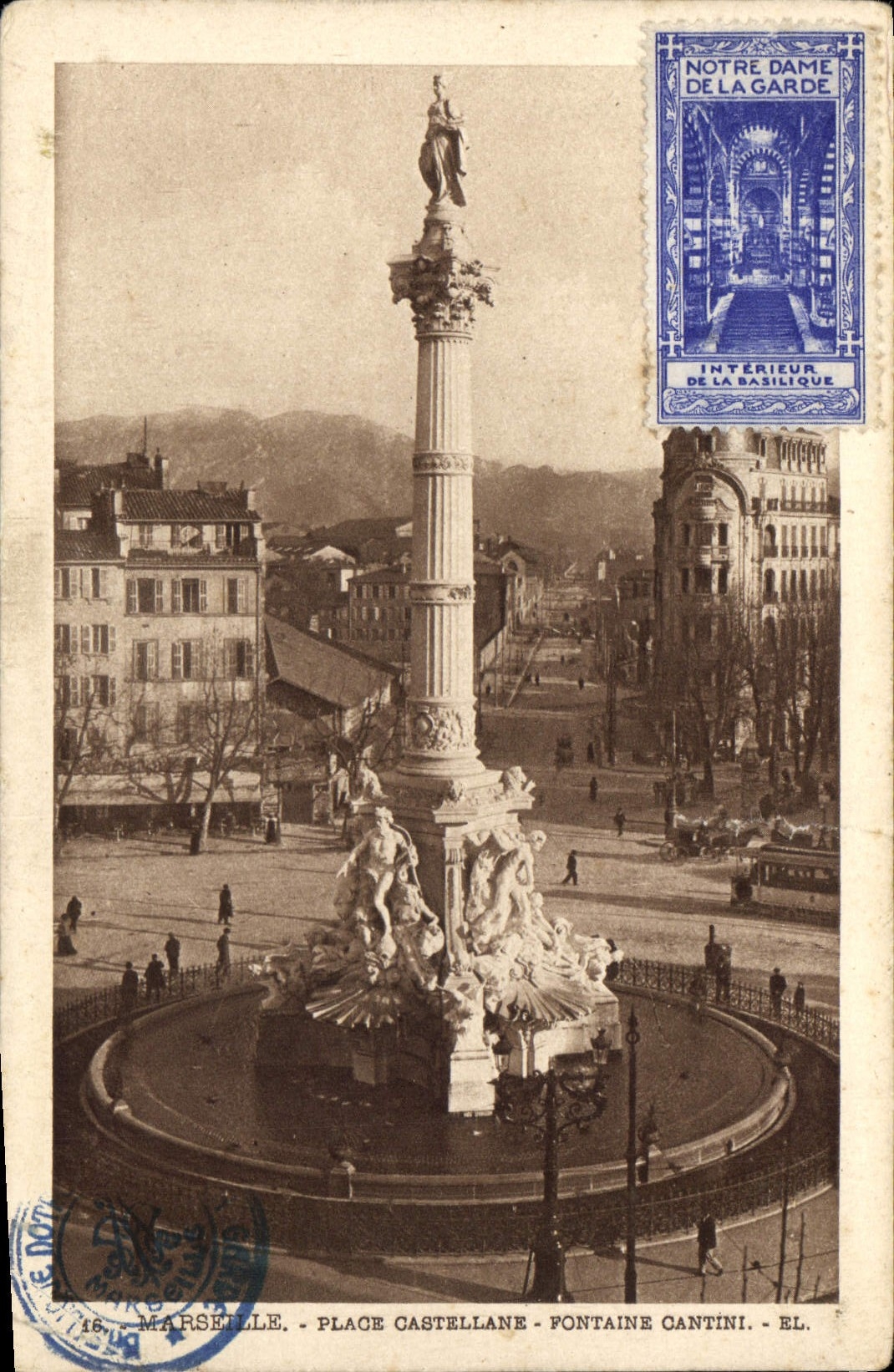 CPA Marseille Place Castellance Fontaine Cantini