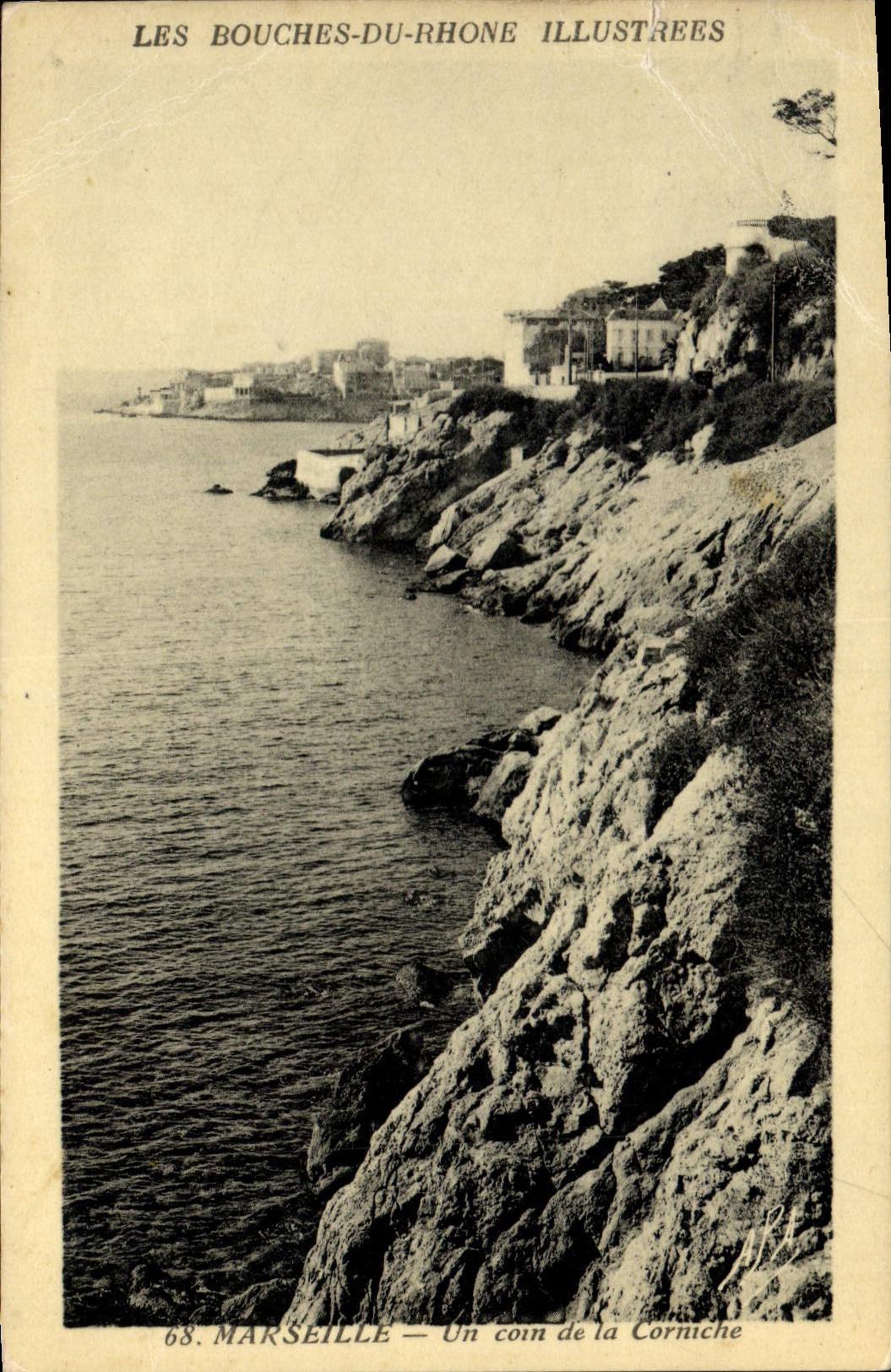 CPA Marseille Un coin de la Corniche