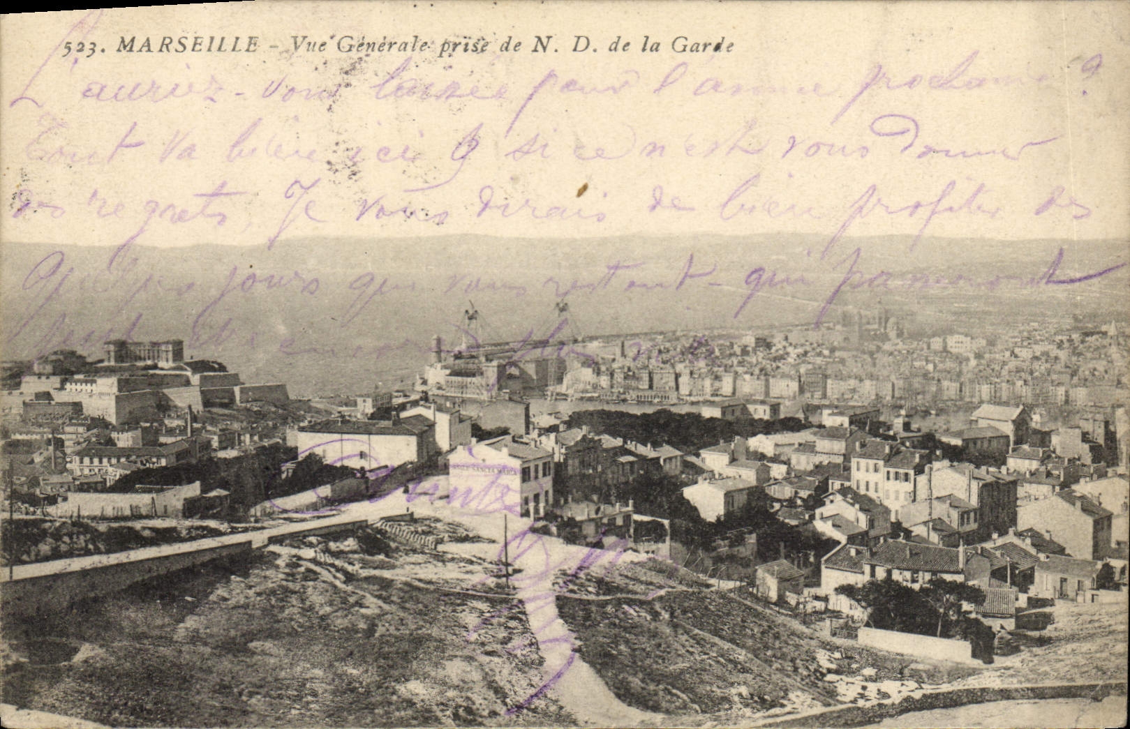 CPA Marseille Vue Generale prise de N D de la Garde