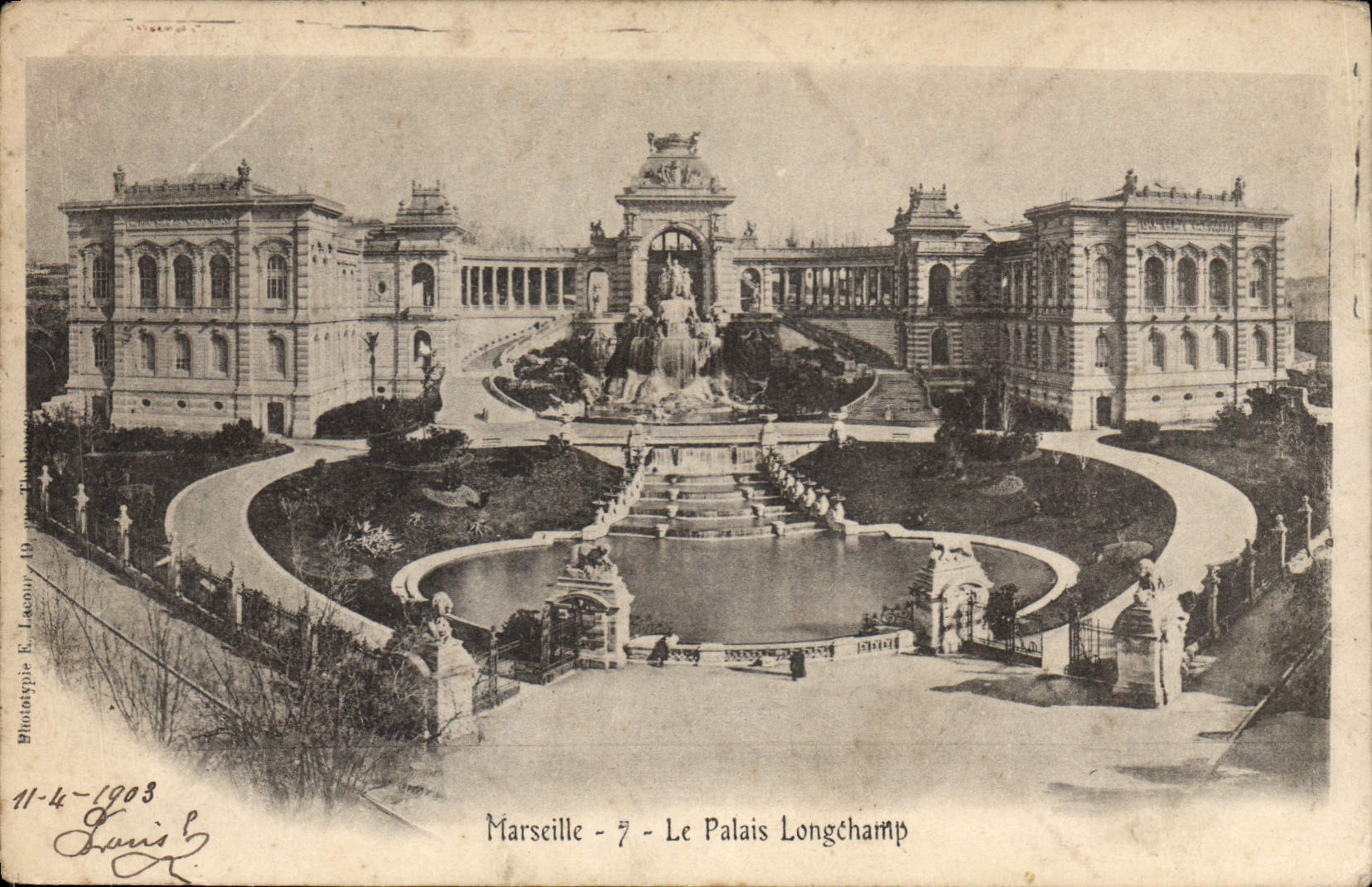 CPA Marseille Le Palais Longchamp