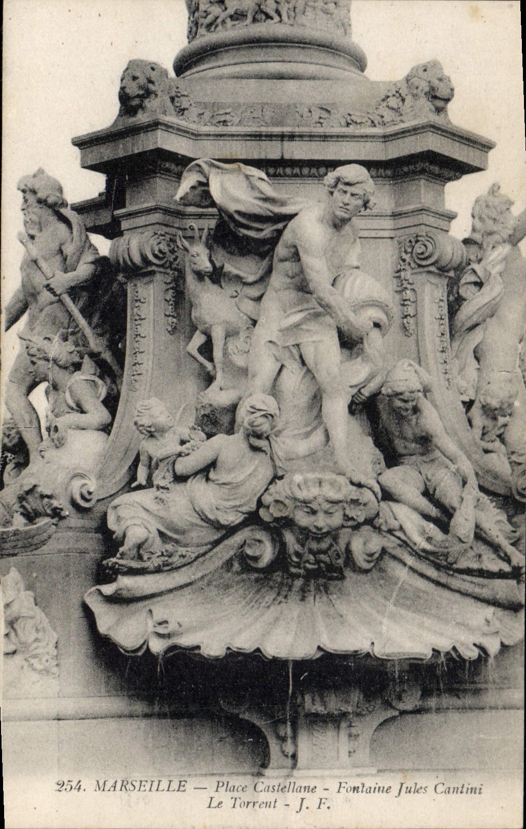 CPA Marseille Place Castellane Fontaine Jules Cantini Le Torrent