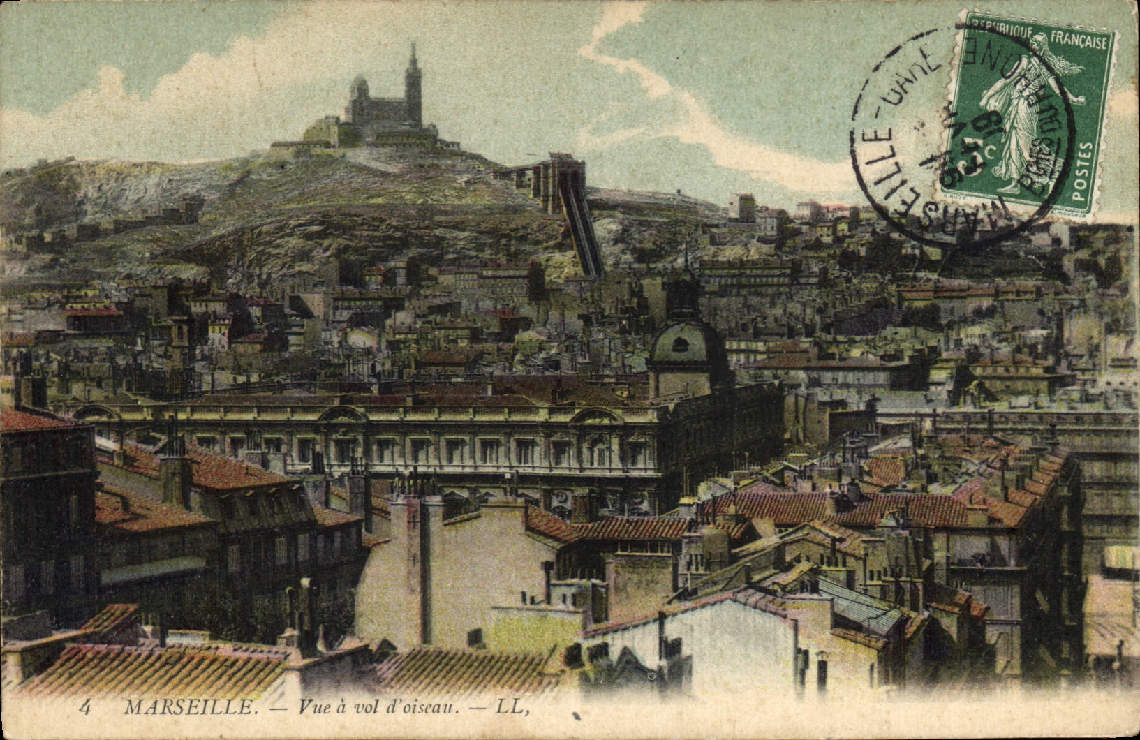 CPA Marseille Vue a vol d'oiseau