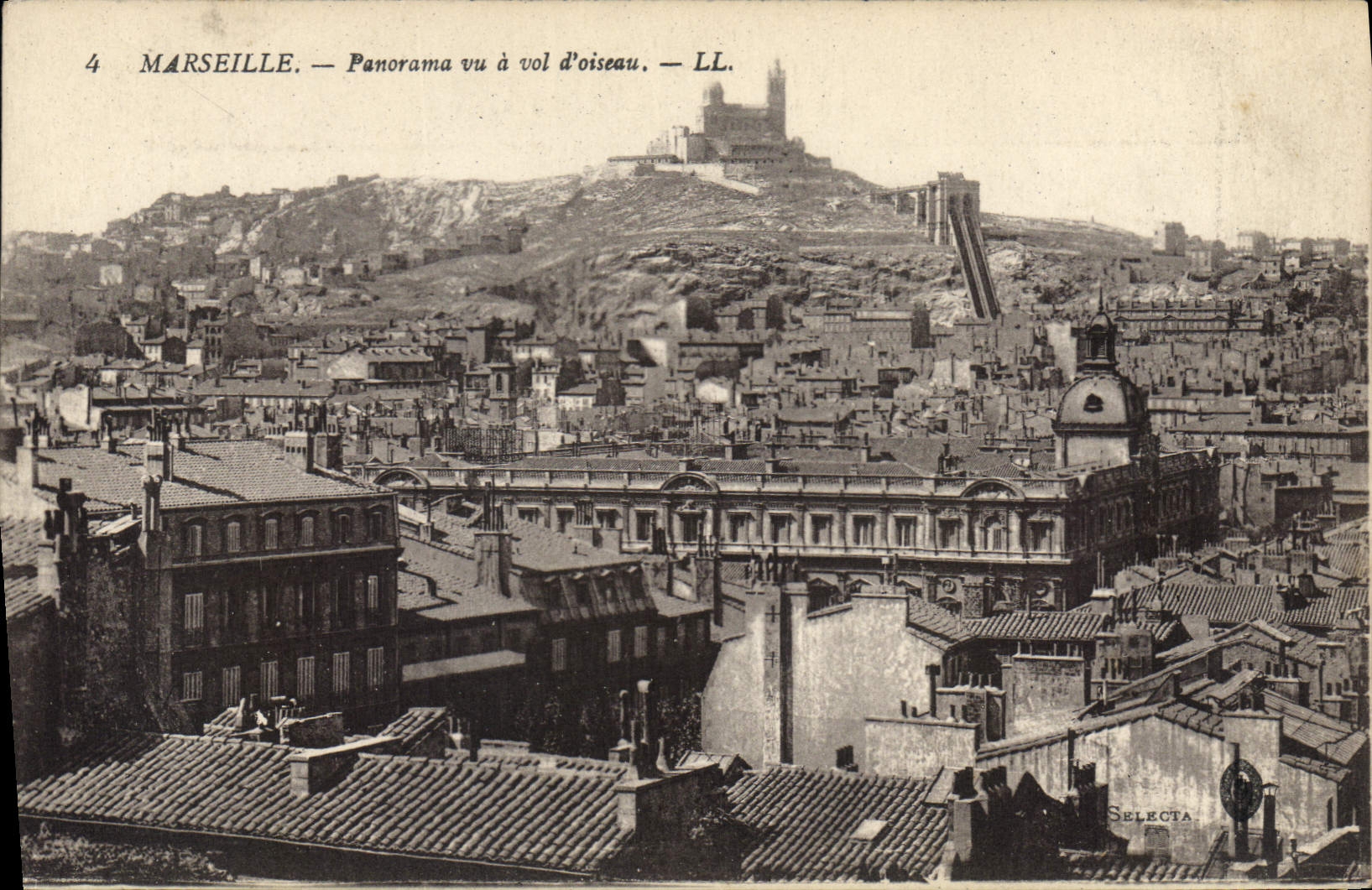 CPA Marseille Panorama vu a vol d'oiseau