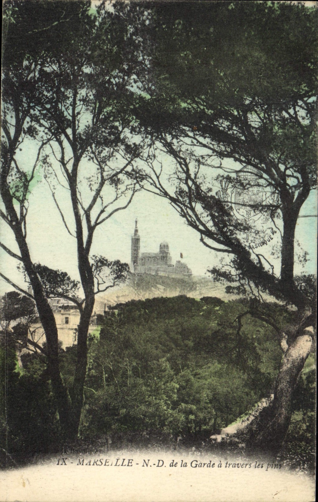 CPA Marseille N D de la Garde a travers les pins
