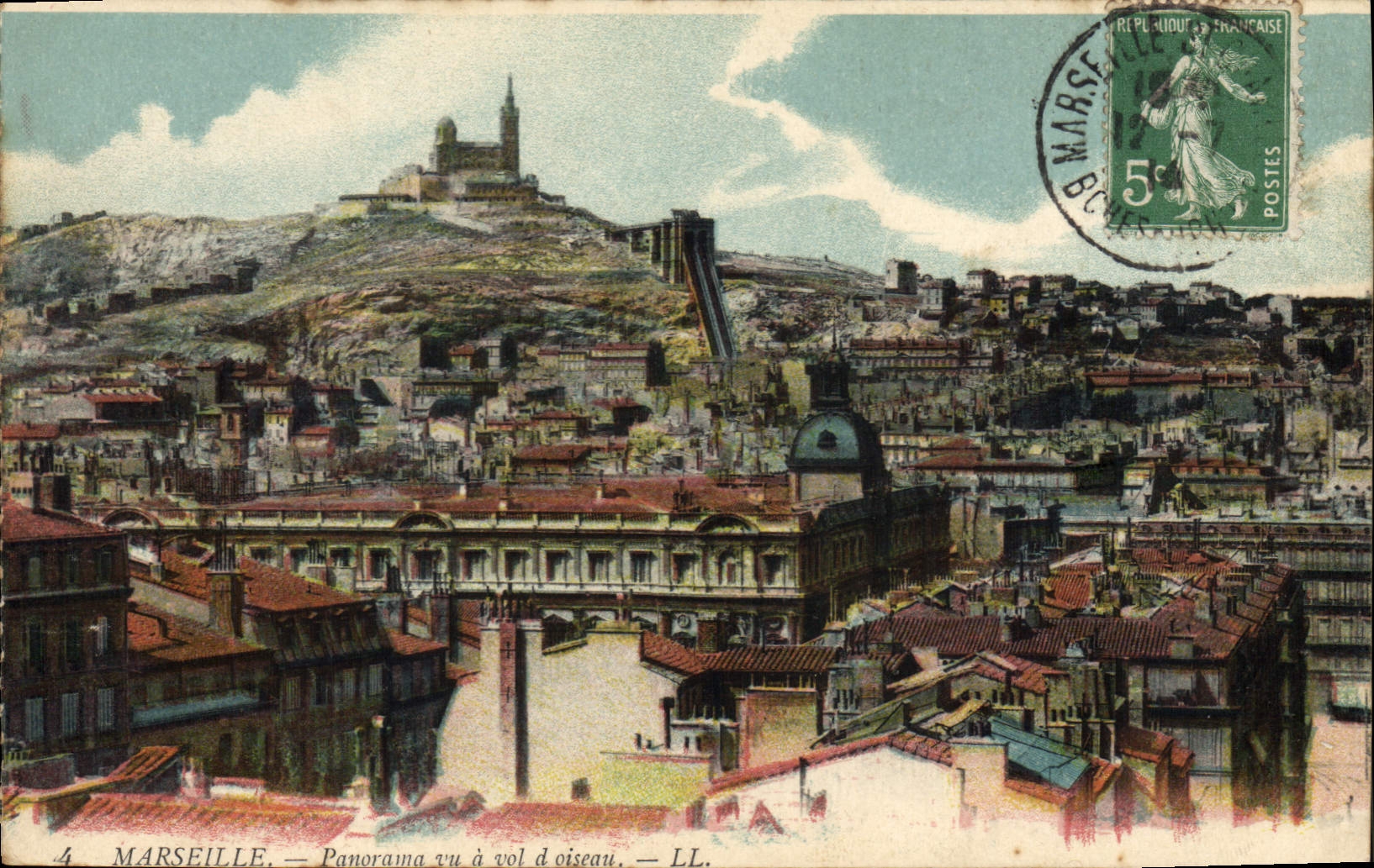 CPA Marseille Panorama vu a vol d'oiseau