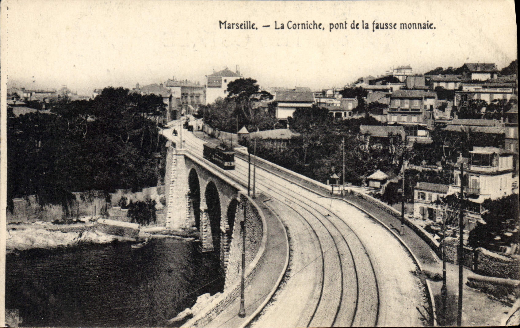 CPA Marseille La Corniche pont de la fausse monnaie