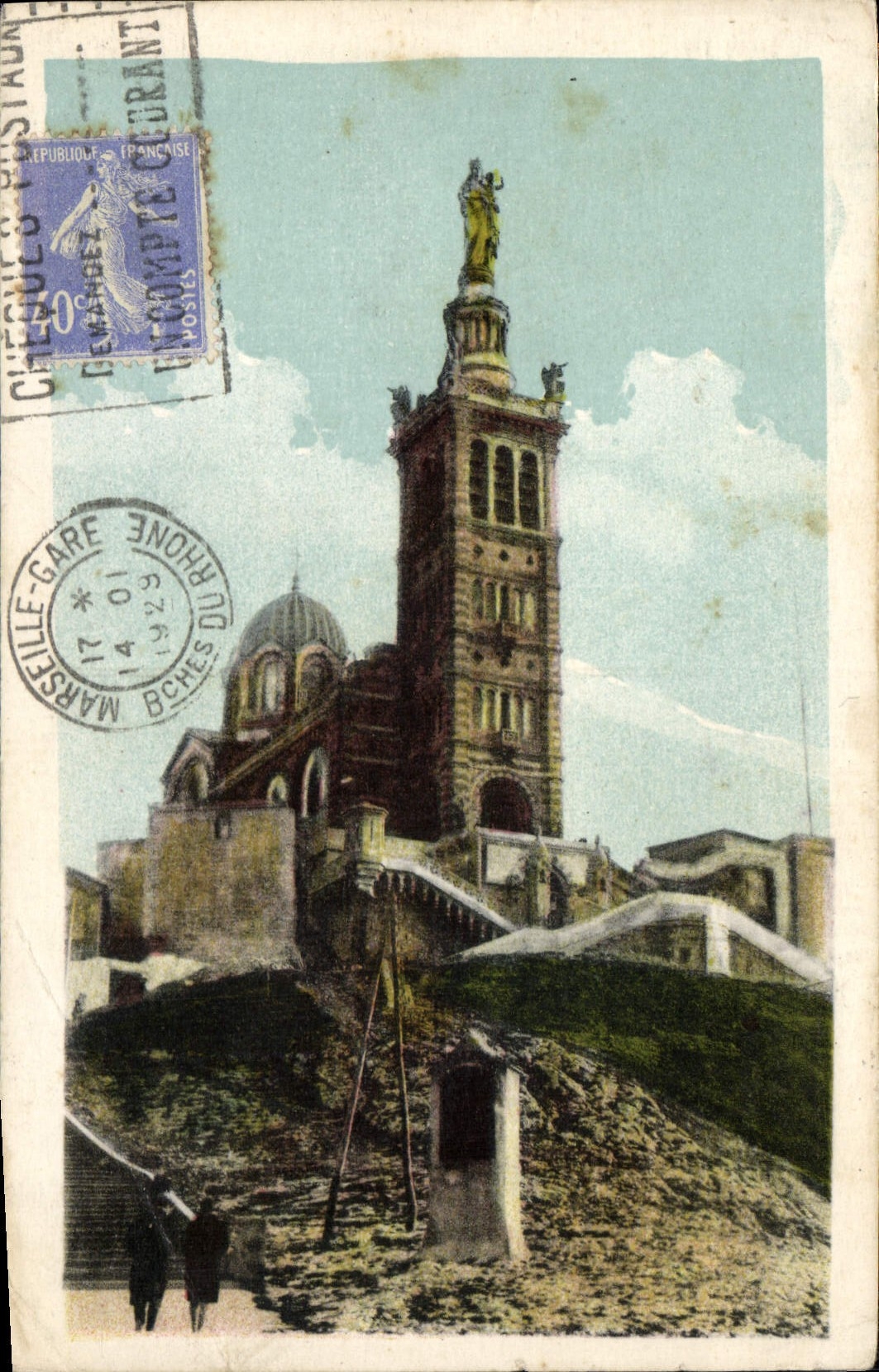 CPA Marseille La Basilique de Notre Dame de la Garde