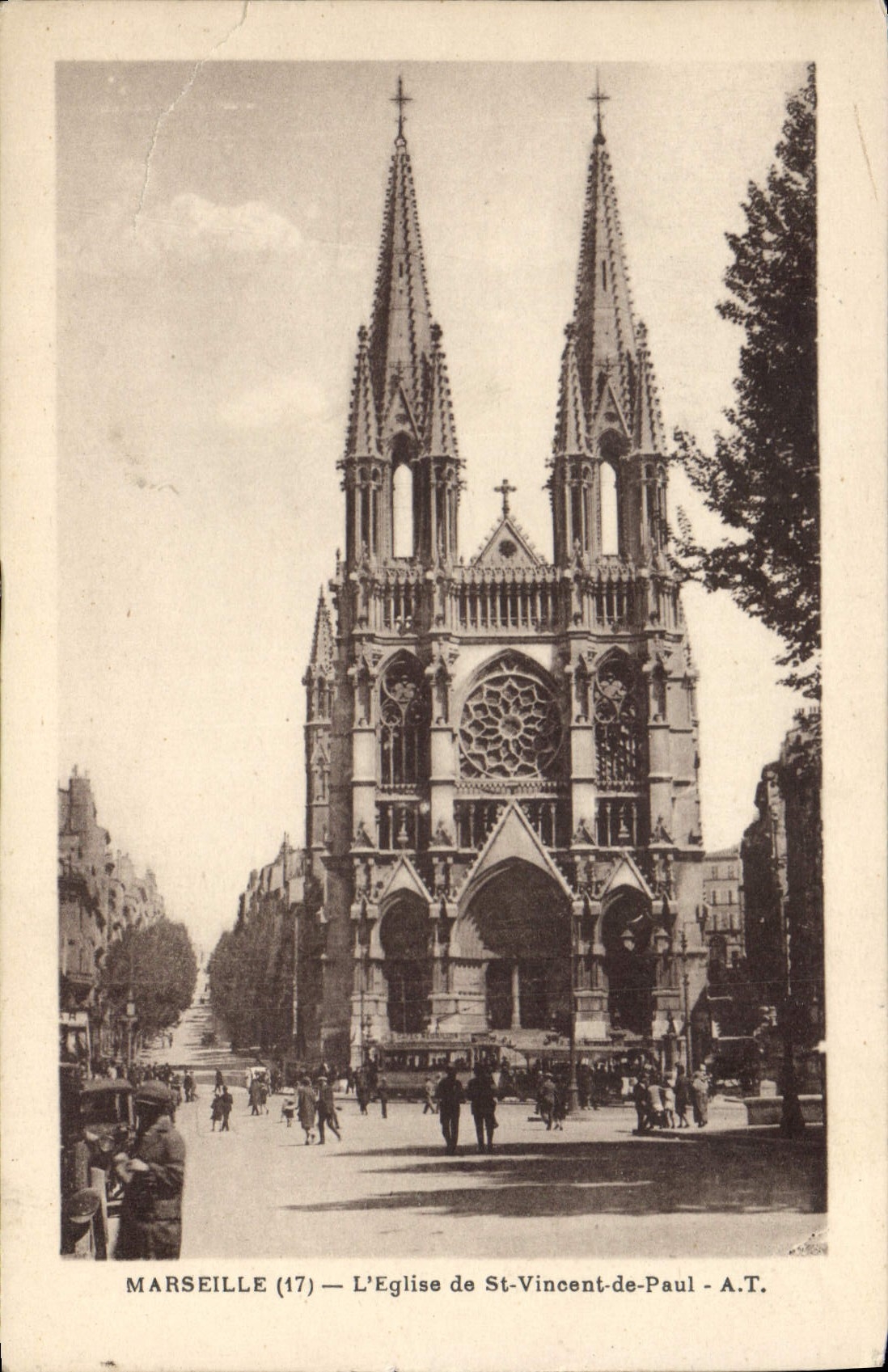 CPA Marseille L'Eglise de St Vincent de Paul