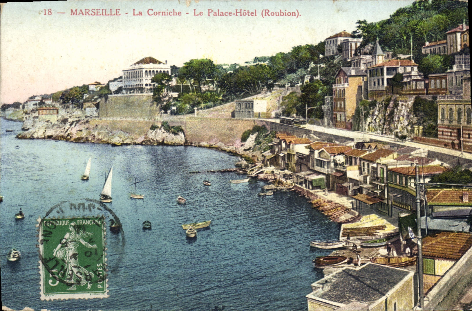CPA Marseille La Corniche Le Palace Hotel (Roubion)