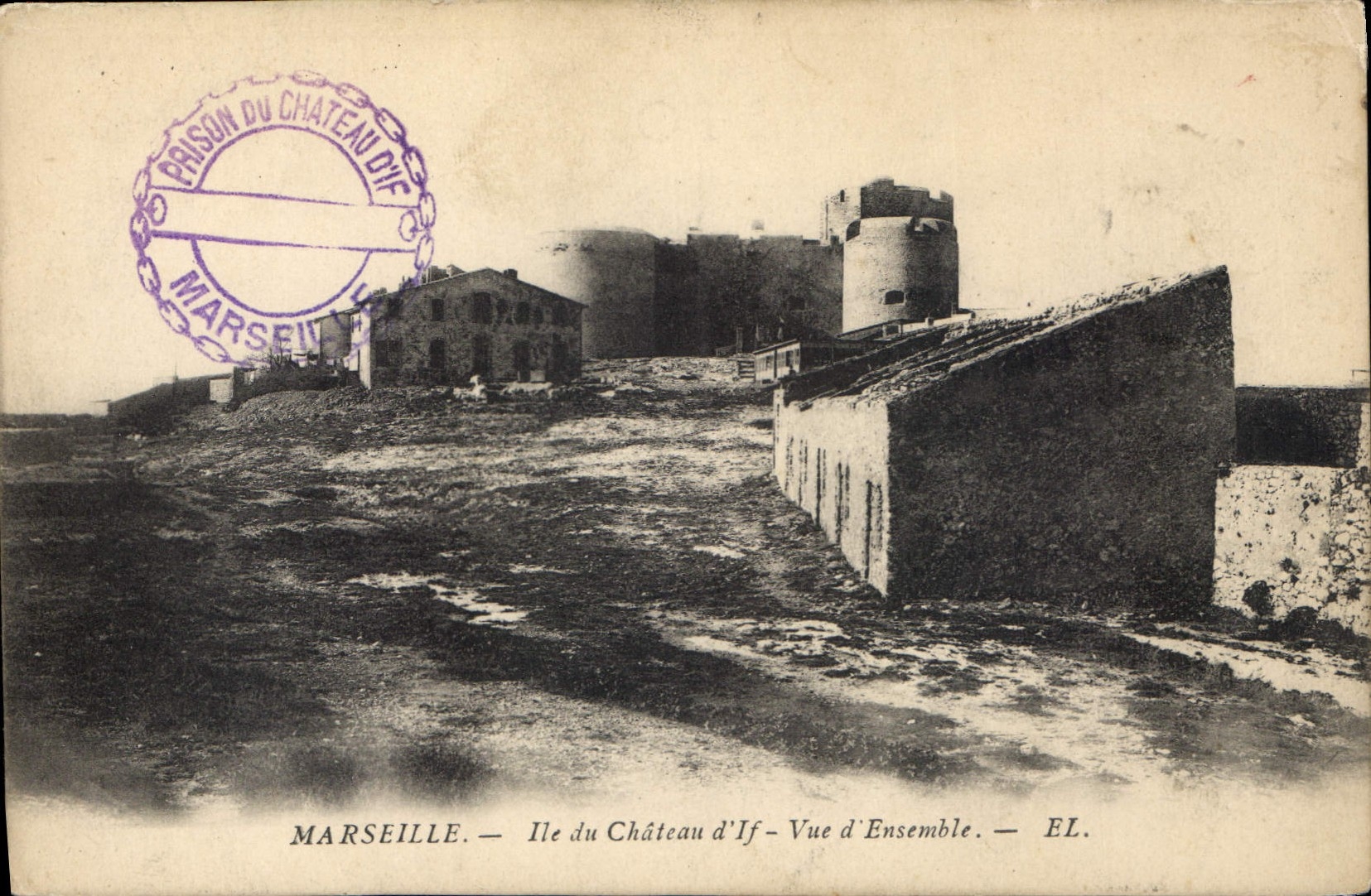 CPA Marseille Ile du Chateau d'If Vue d'Ensemble