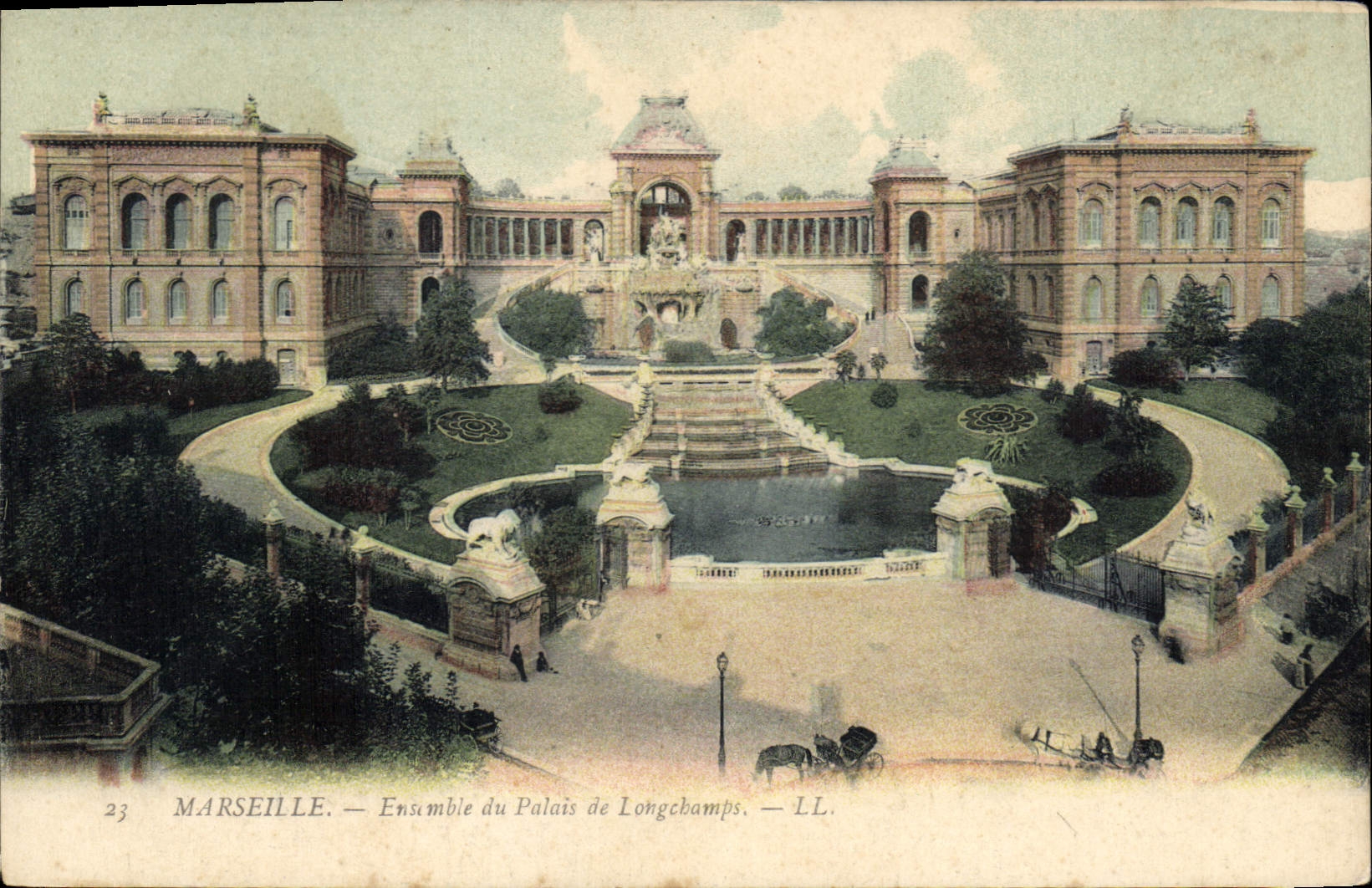 CPA Marseille Ensemble du Palais de Longchamps