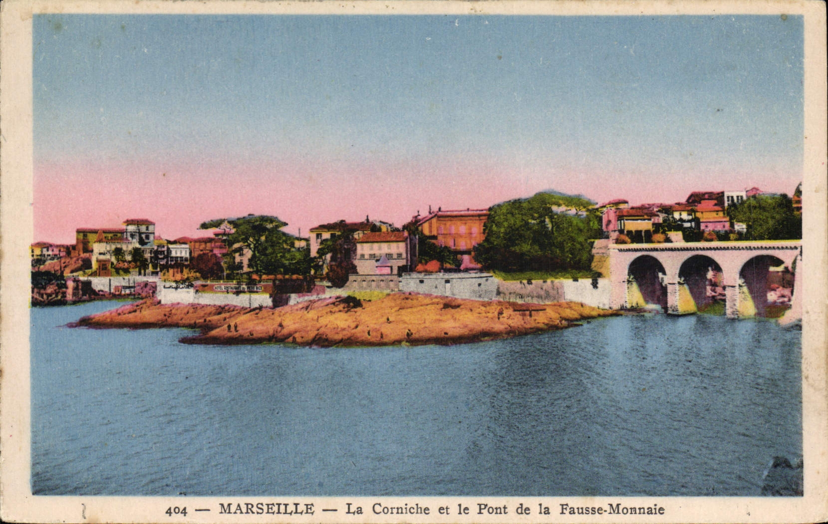 CPA Marseille La Corniche et le Pont de la Fausse Monnaie