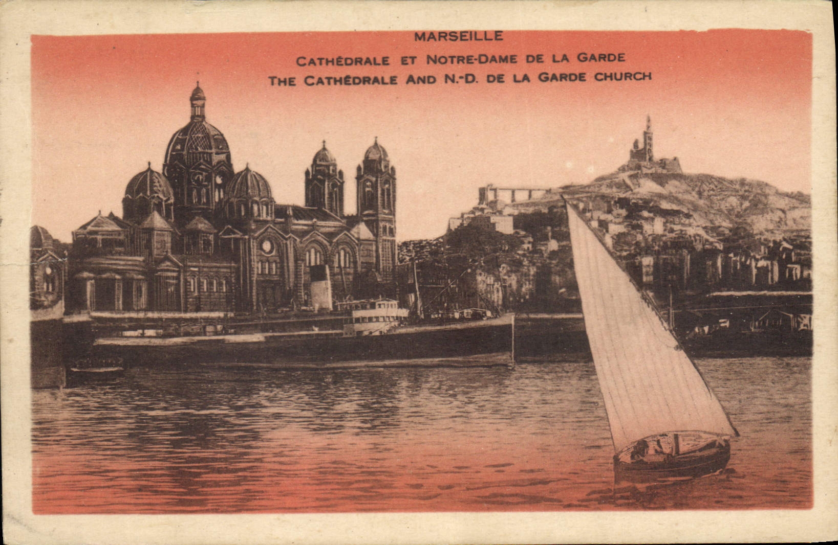 CPA Marseille Cathedrale et Notre Dame de la Garde 