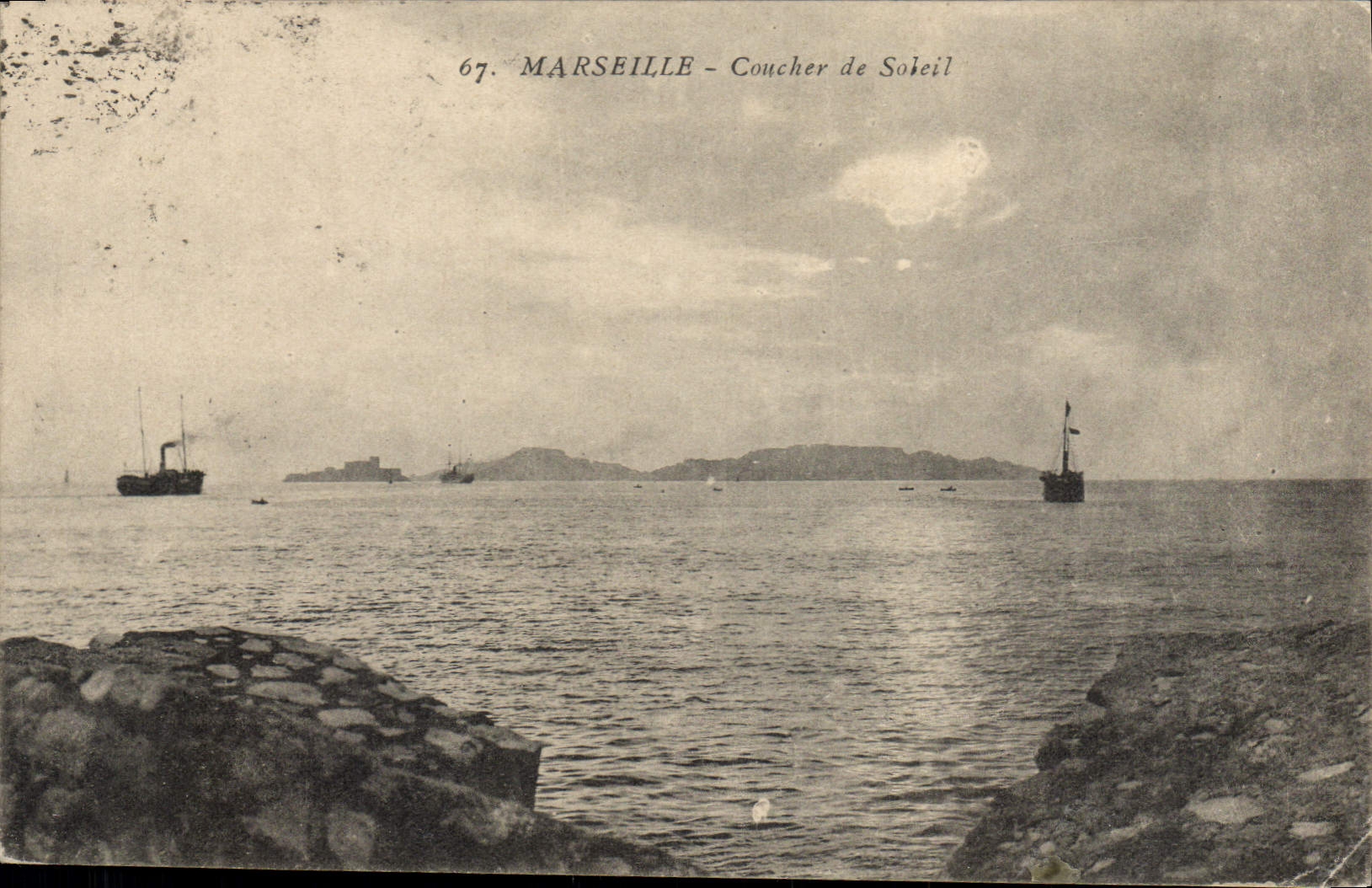 CPA Marseille Coucher du Soleil