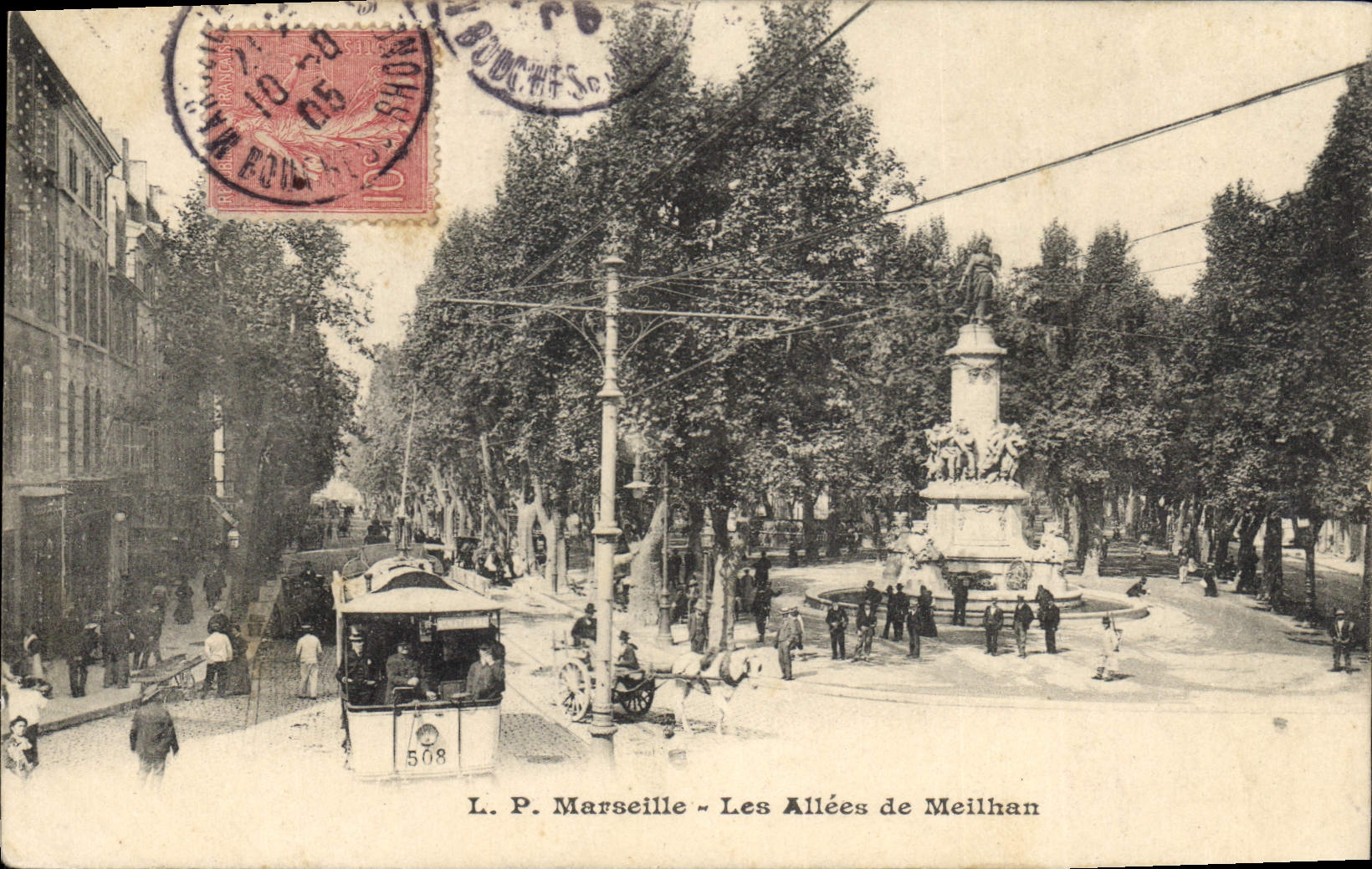 CPA Marseille Les Allees de Meilhan Tramway