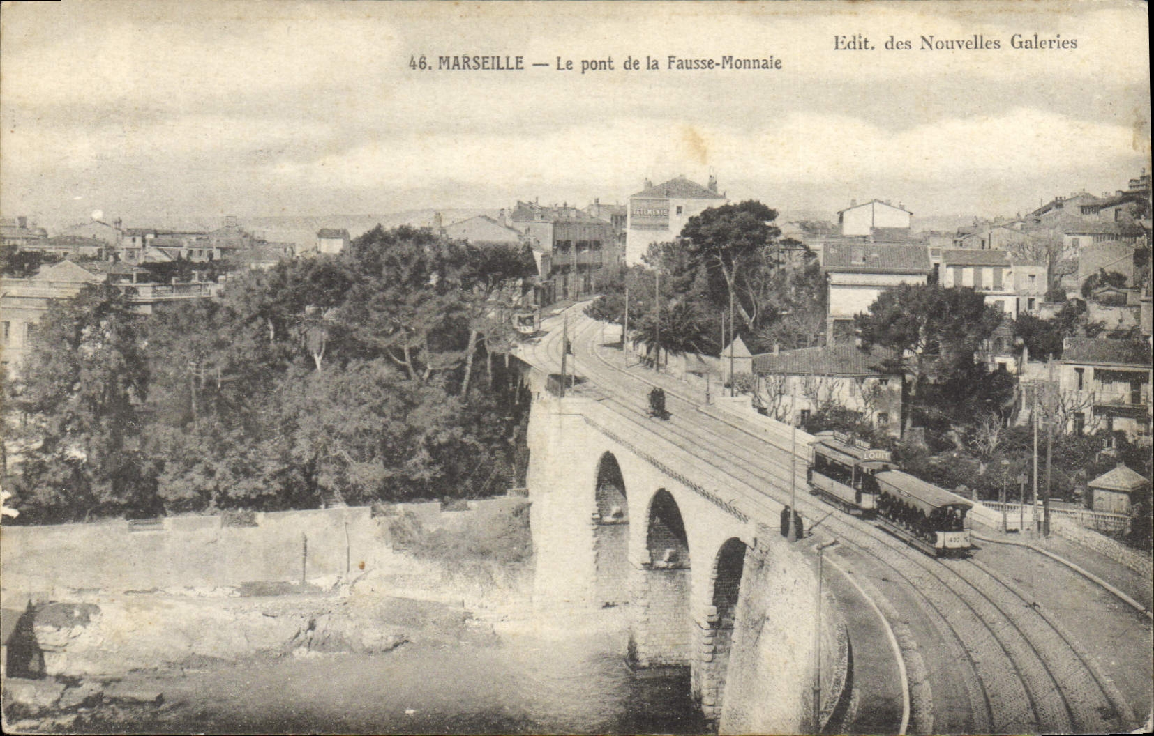 CPA Marseille Le pont de la Fausse Monnaie