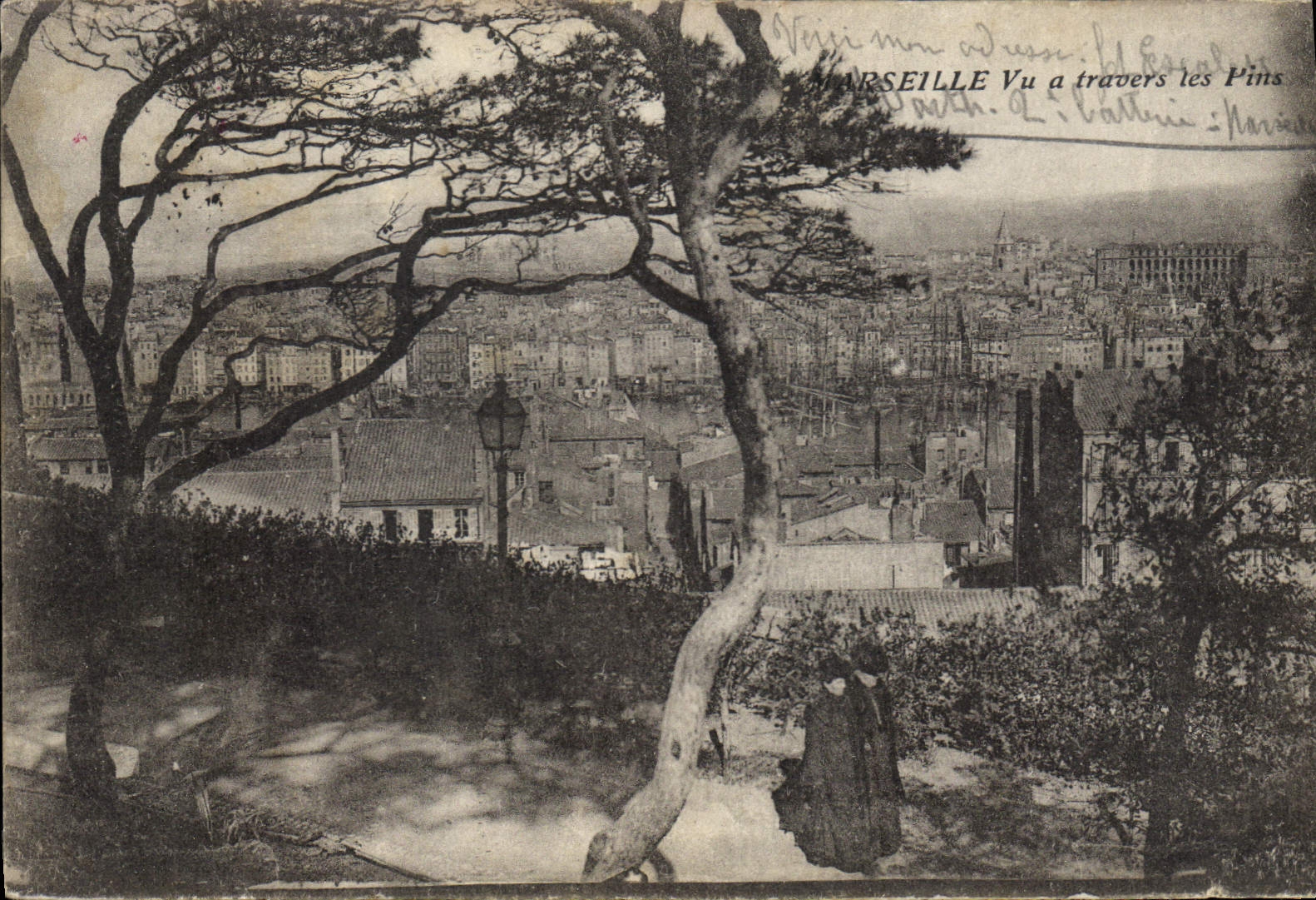 CPA Marseille Vue a travers les Pins