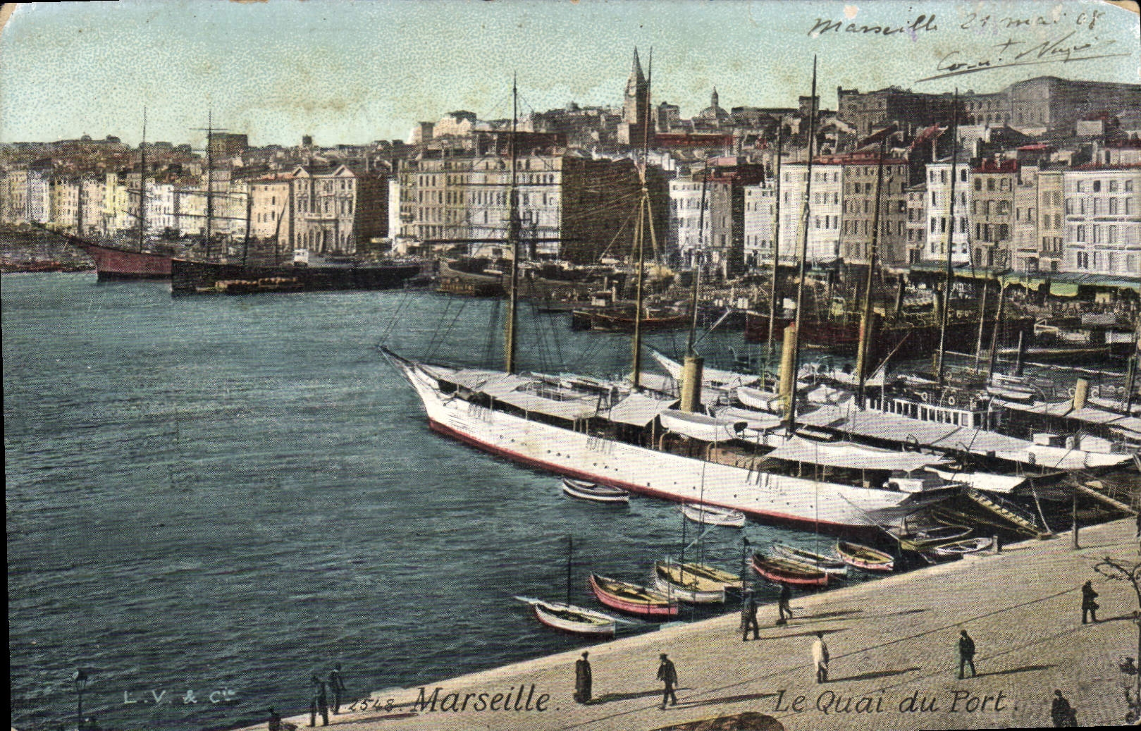 CPA Marseille Le Quai du Port Bateaux