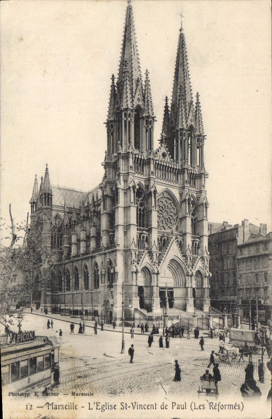 CPA Marseille L'Eglise St Vincent de Paul