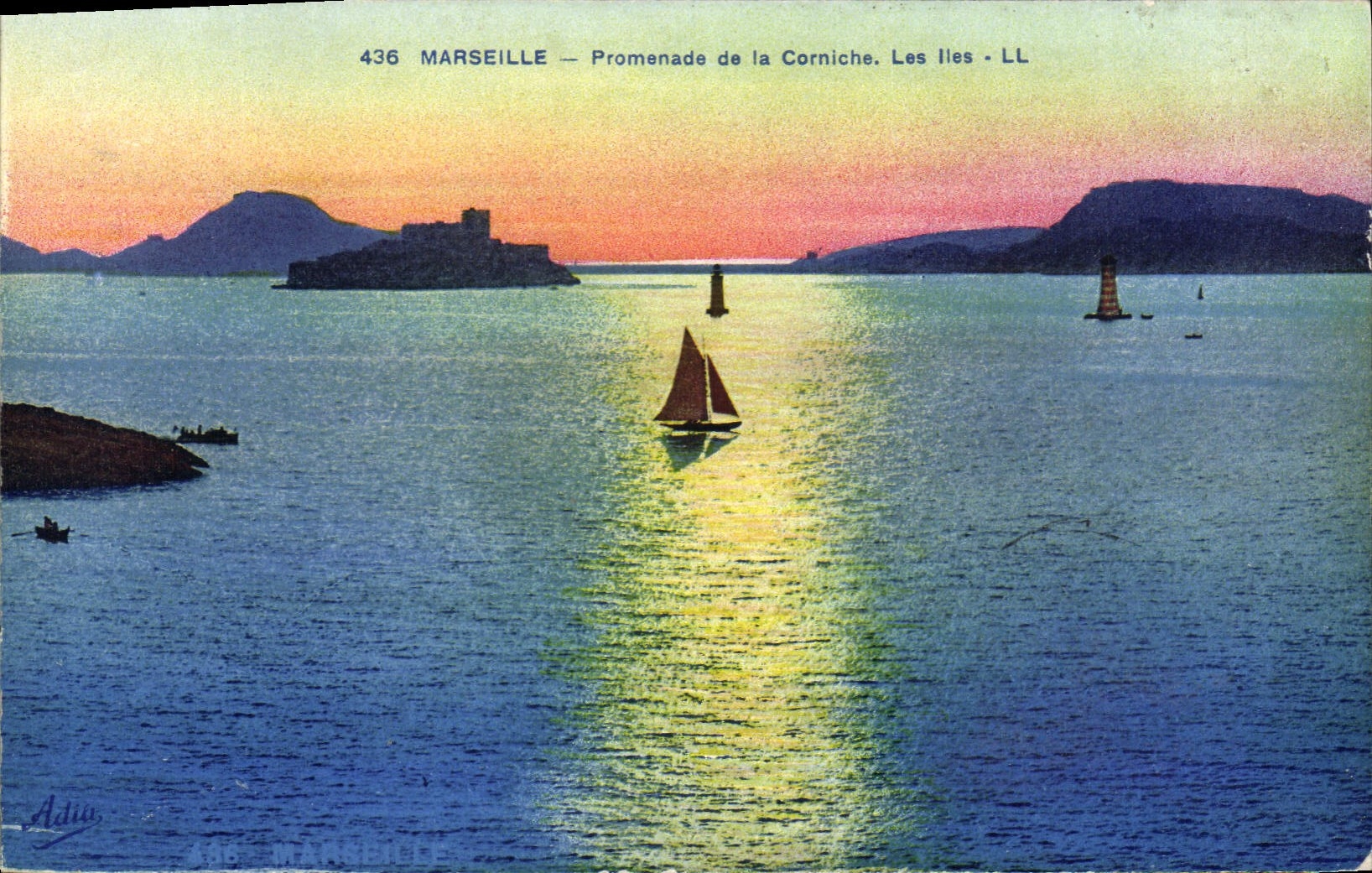 CPA Marseille Promenade de la Corniche Les Iles