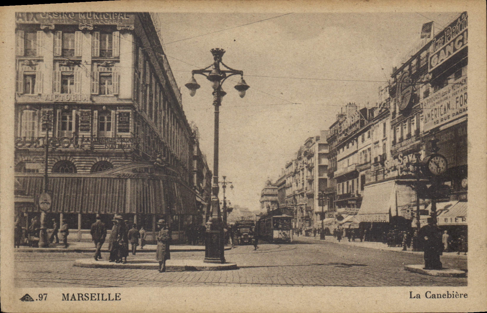 CPA Marseille La Canebiere  Tramway
