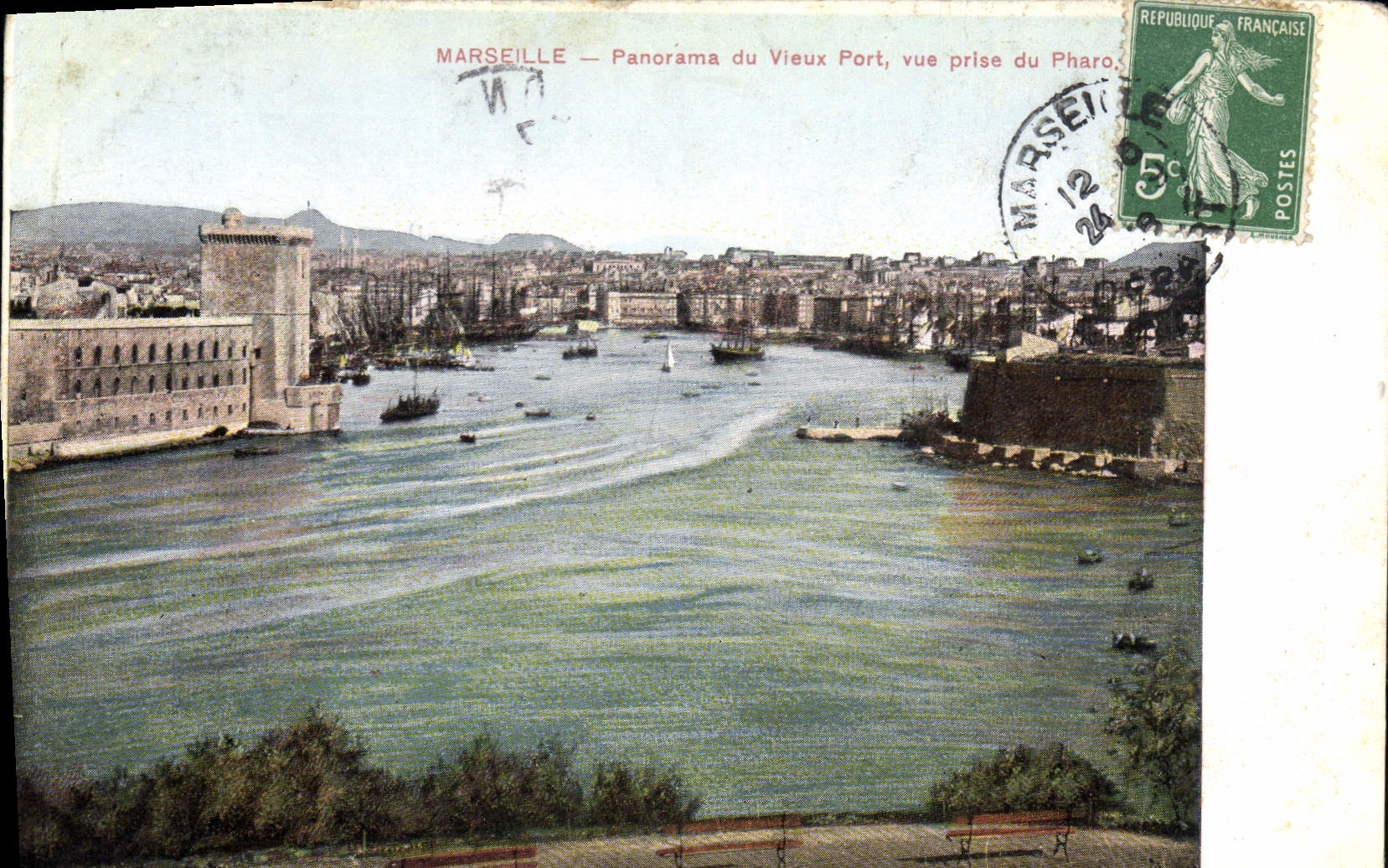CPA Marseille Panorama du Vieux Port