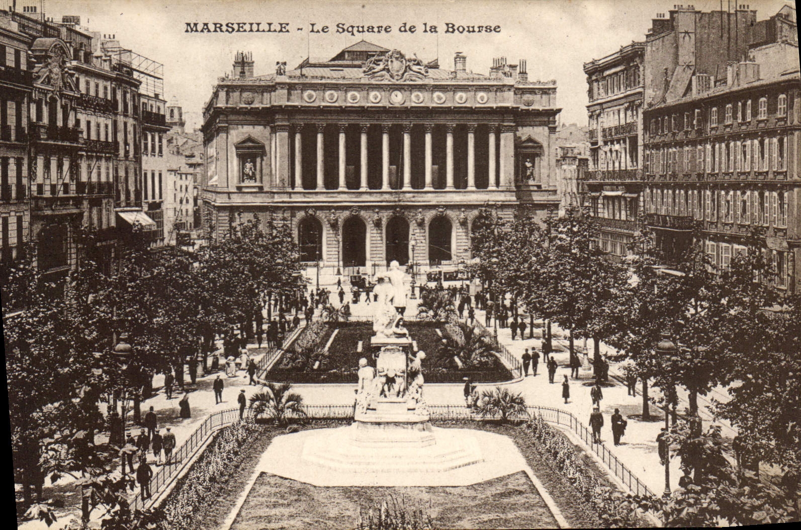 CPA Marseille Le Square de la Bourse 