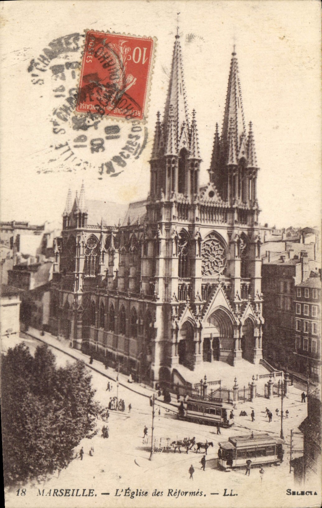 CPA Marseille L'Eglise des Reformes 