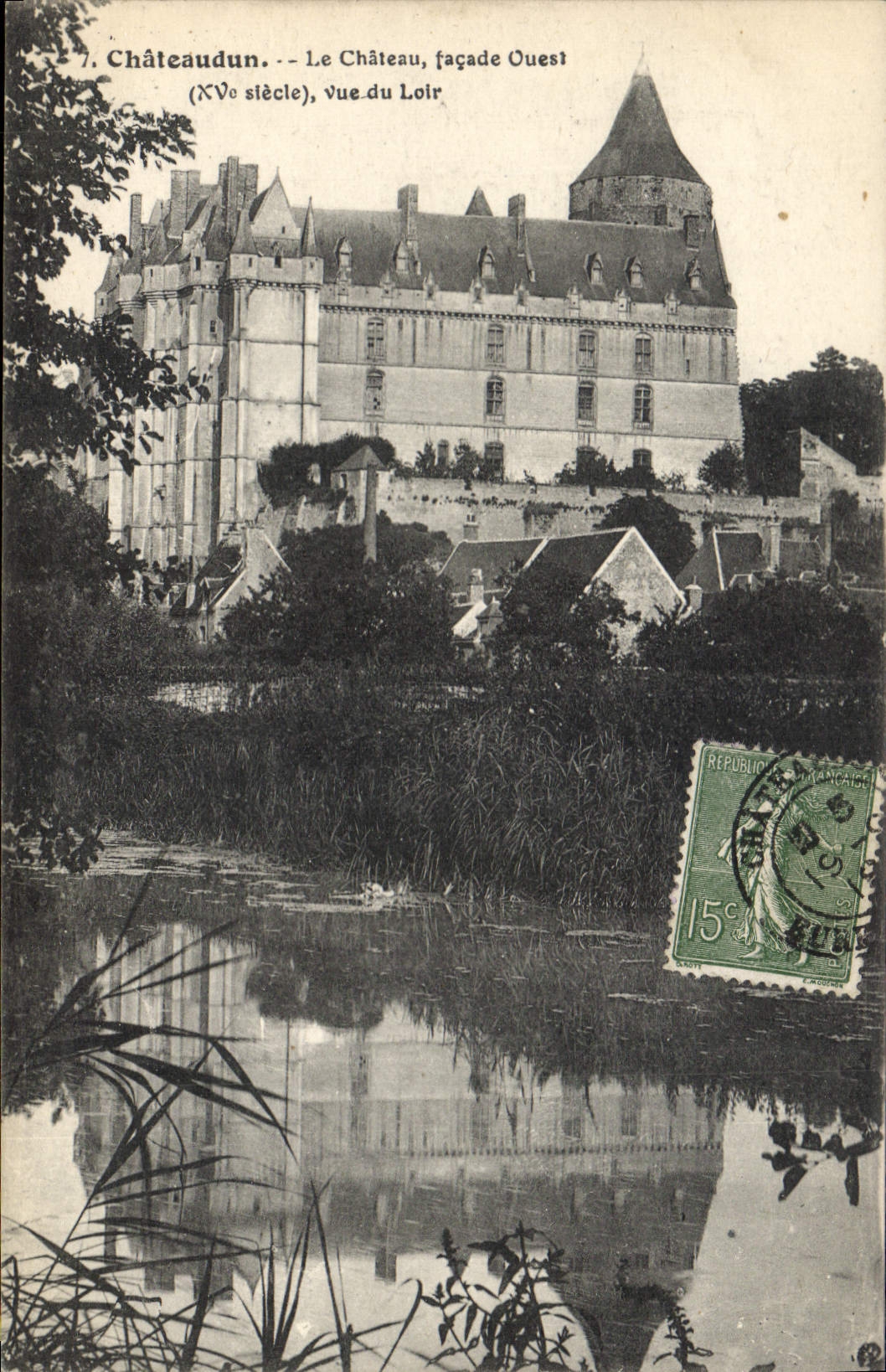 CPA Chateaudun Le Chateau facade Ouest XV siecle vue du Loir 