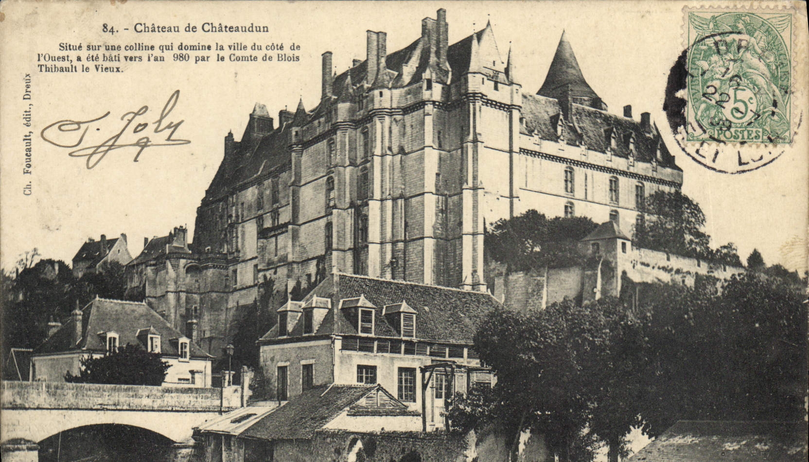 CPA Chateau de Chateaudun Situe sur une colline domine la ville du cote de l'Ouest
