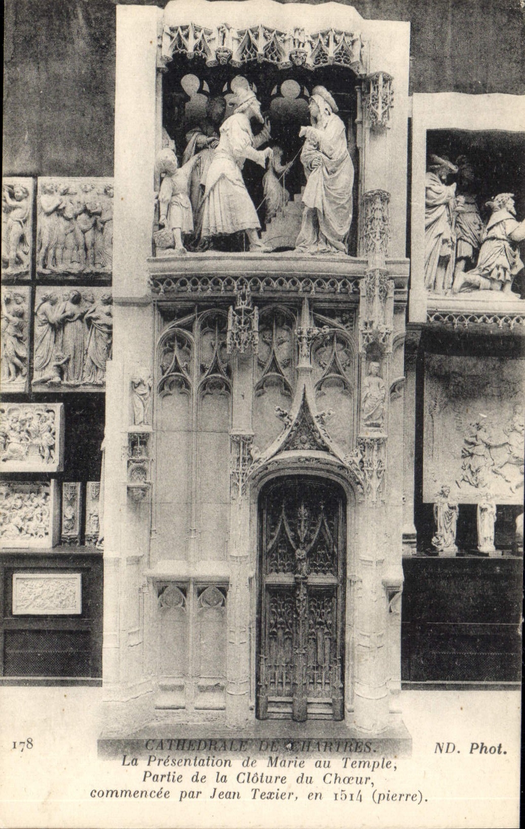 CPA Cathedrale de Chartres La Presentation de Marie au Temple Partie de la cloture du chœur