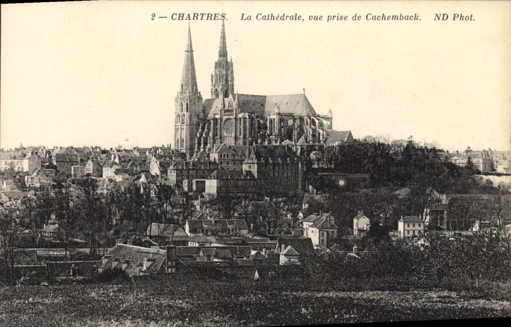 CPA Chartres La Cathedrale cue prise de Cachemback 